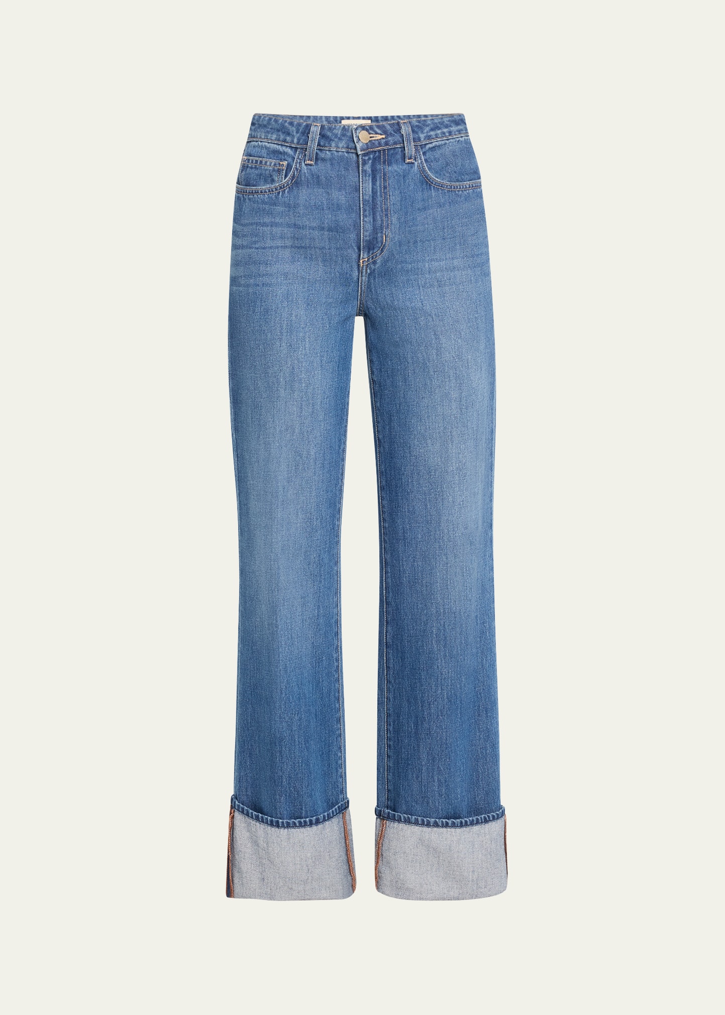 L Agence Miley Ultra High Rise Wide-leg Cuffed Jeans In Lampson