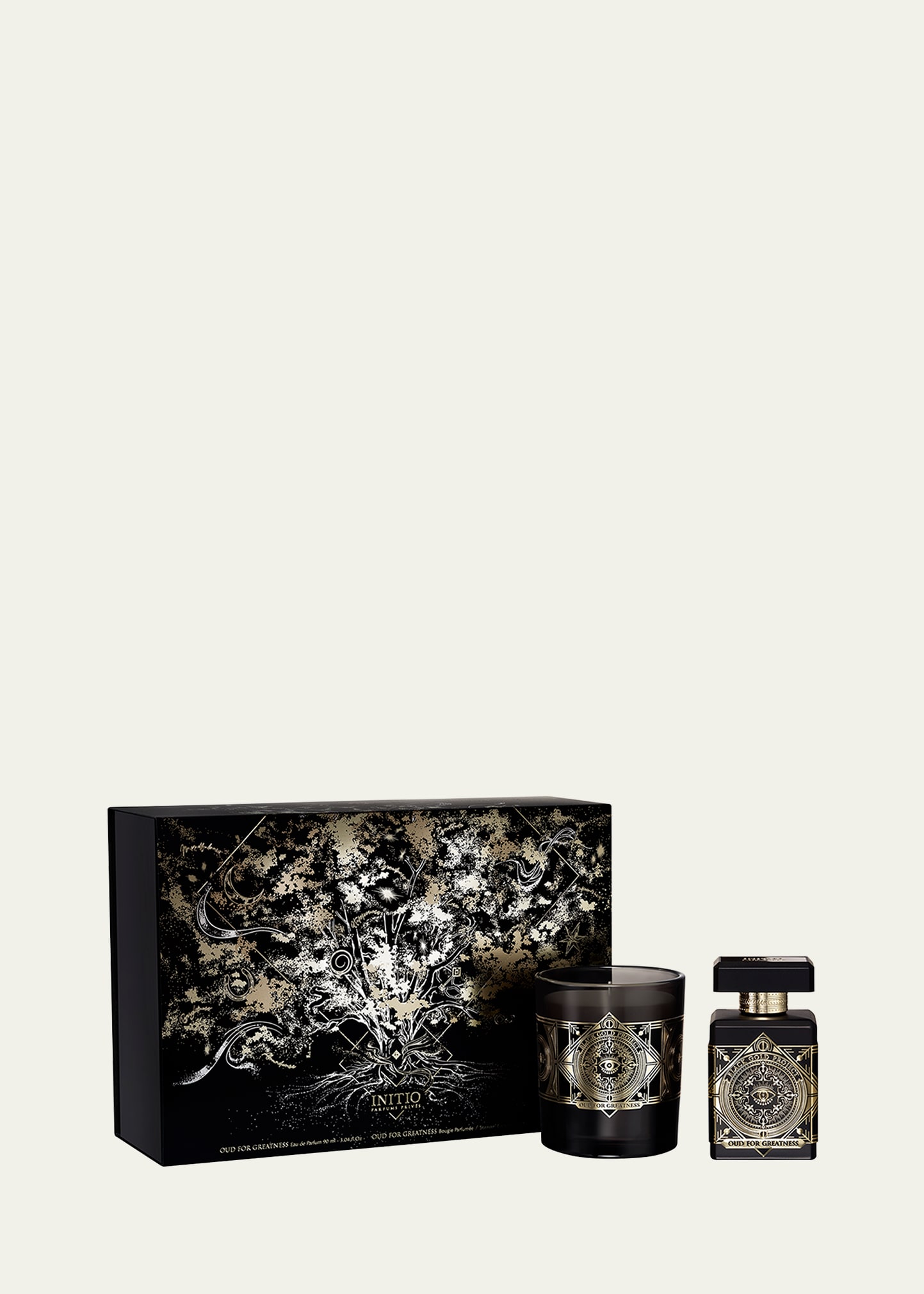 Initio Parfums Prives Oud For Greatness Eau De Parfum + Candle Coffret In Black