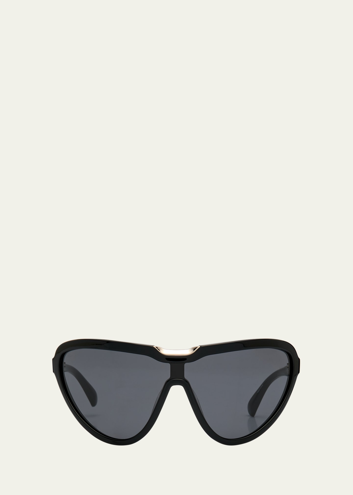 Max Mara Emil Acetate Shield Sunglasses In Black