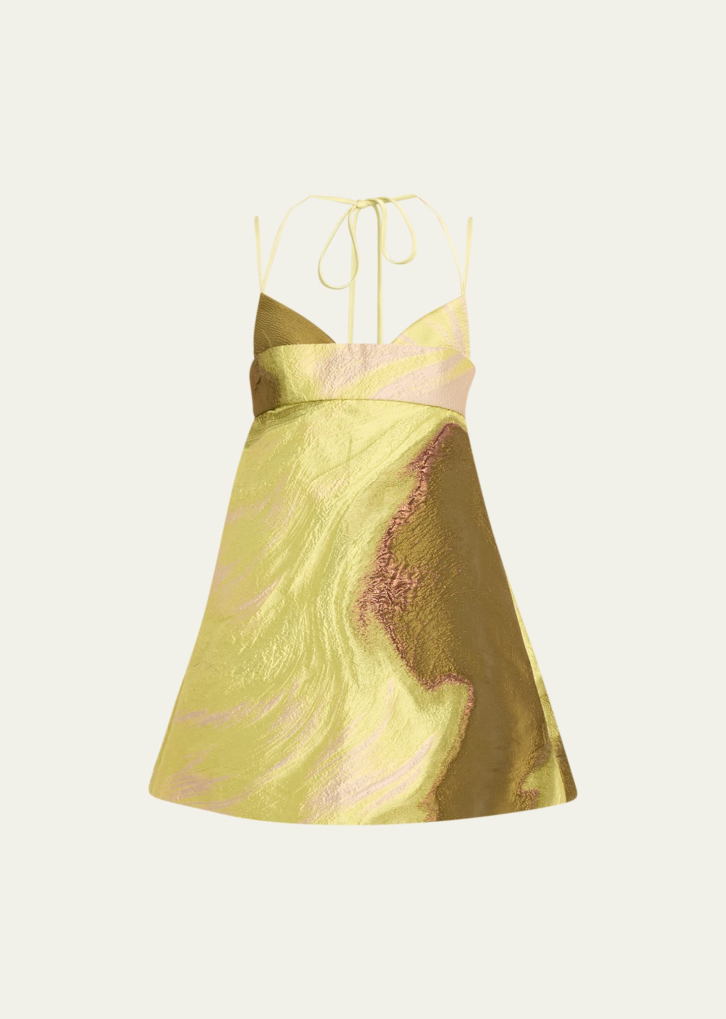 Shop Simkhai Rozlyn Abstract Jacquard Mini Dress In Luminary Sierra