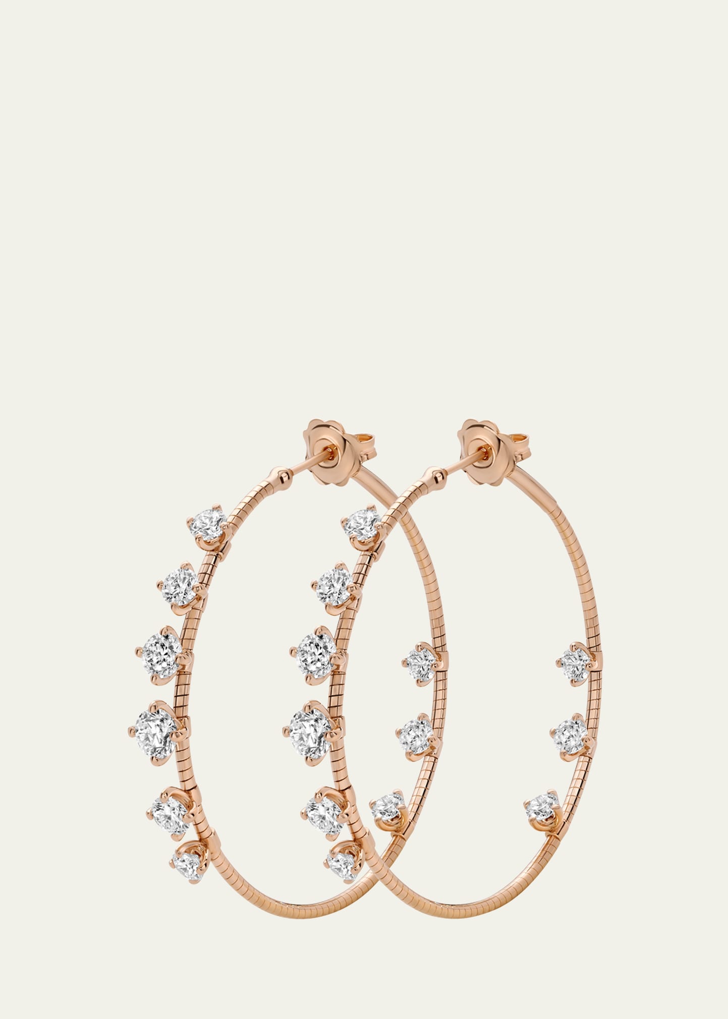 Mattia Cielo 18k Rose Gold Rugiada Earrings With Diamonds