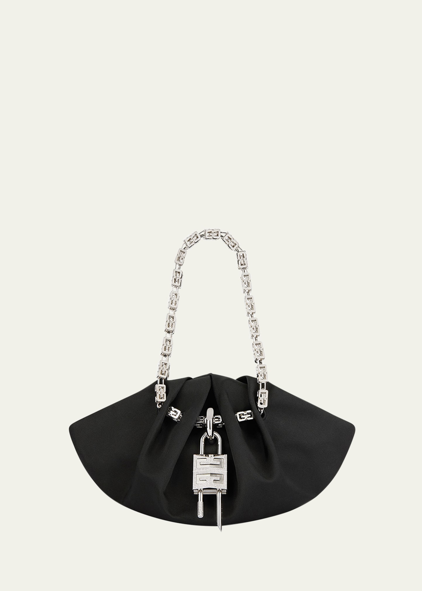 Shop Givenchy Mini Kenny Top-handle Bag In Silk In 001 Black