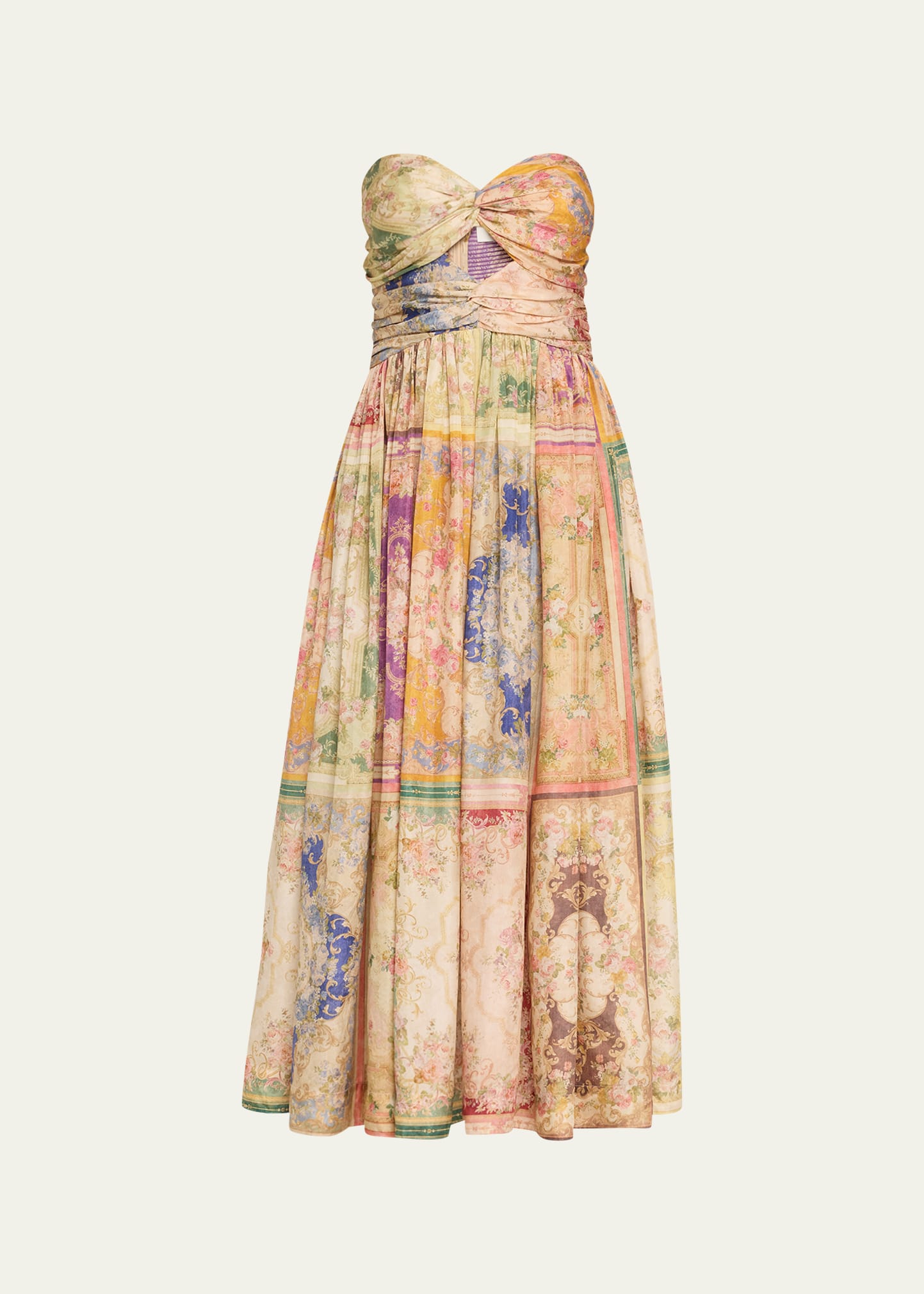 v neck long dress Verlaine White Linen Blend Maxi Dress