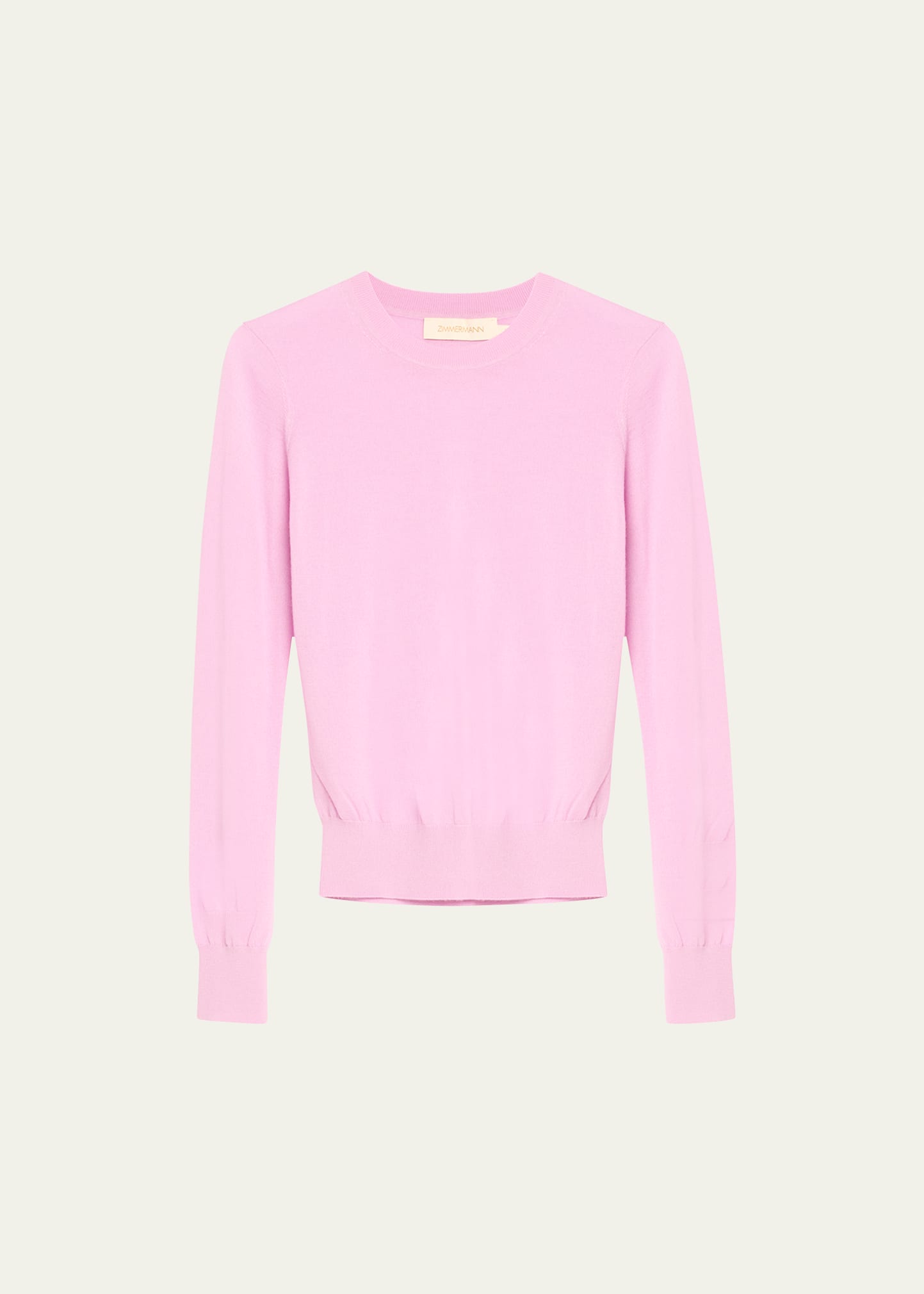 Zimmermann Classic Crewneck Cashmere Sweater In Lilac