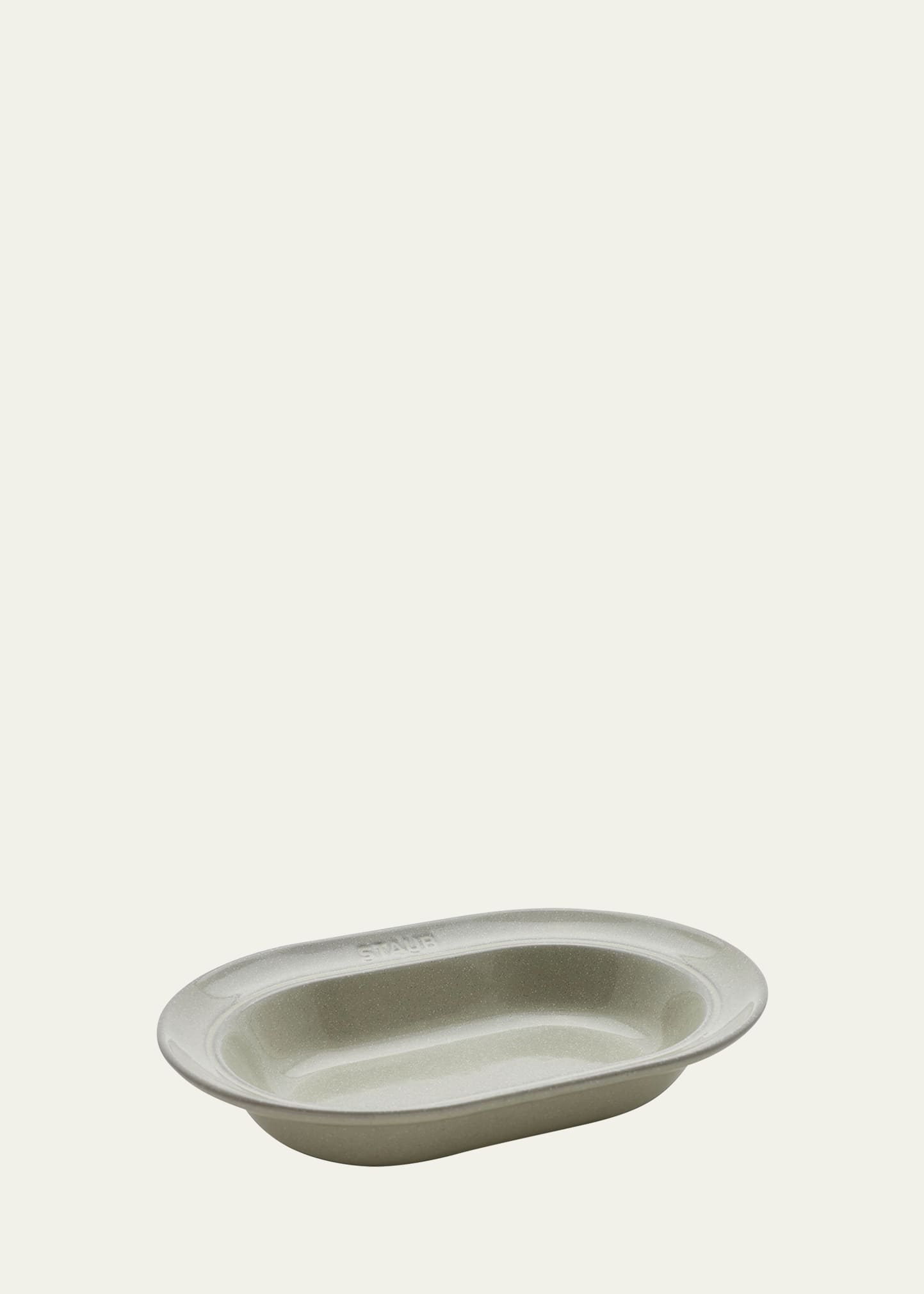 Shop Staub Ceramic Oval Service Dish In White Truffle