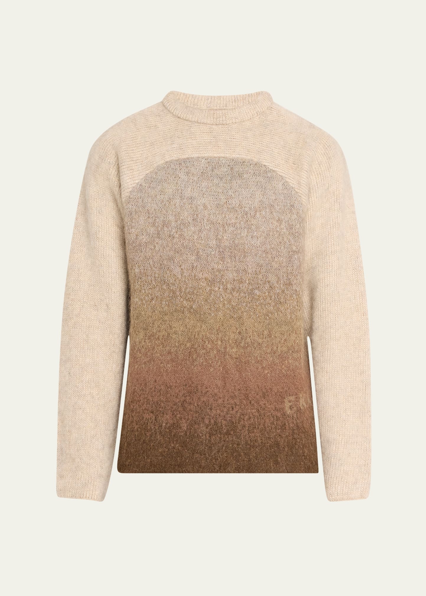 Erl Men's Gradient Rainbow Mohair-blend Sweater In Neutral