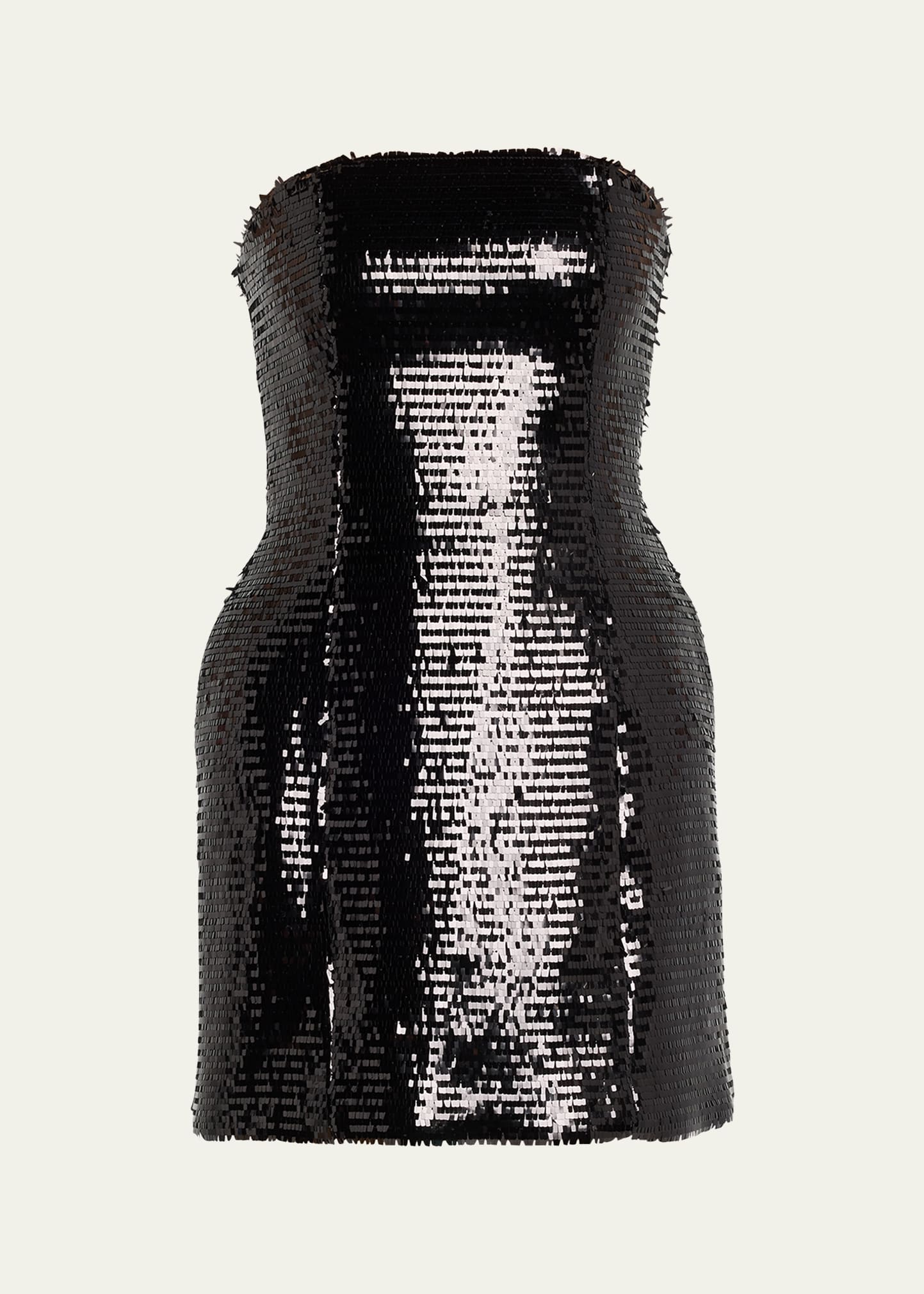 Shop A.l.c Elsie Strapless Sequin Mini Dress In Black