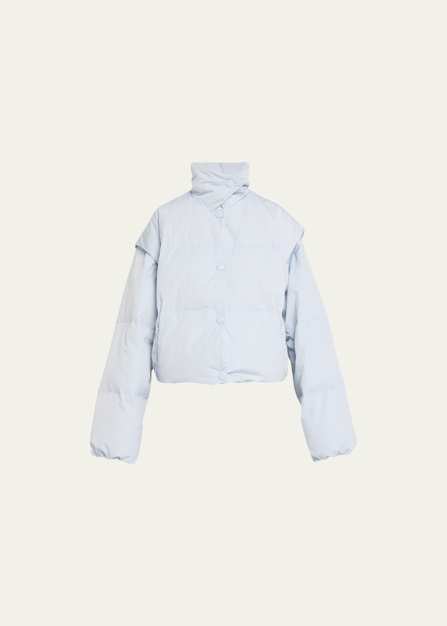 A.l.c Tristan Convertible Puffer Jacket In Stone Blue