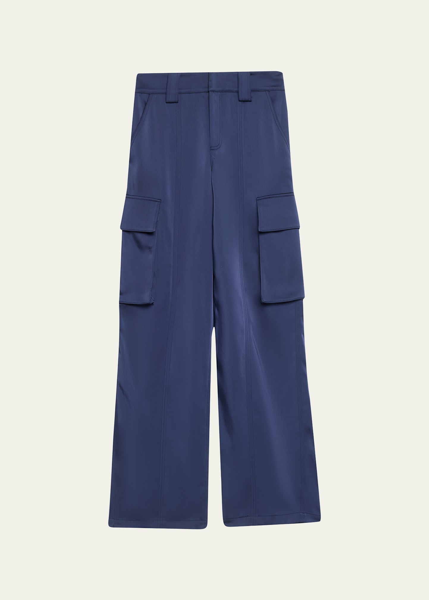 Shop A.l.c Bryan Satin Cargo Pants In Evening Bl