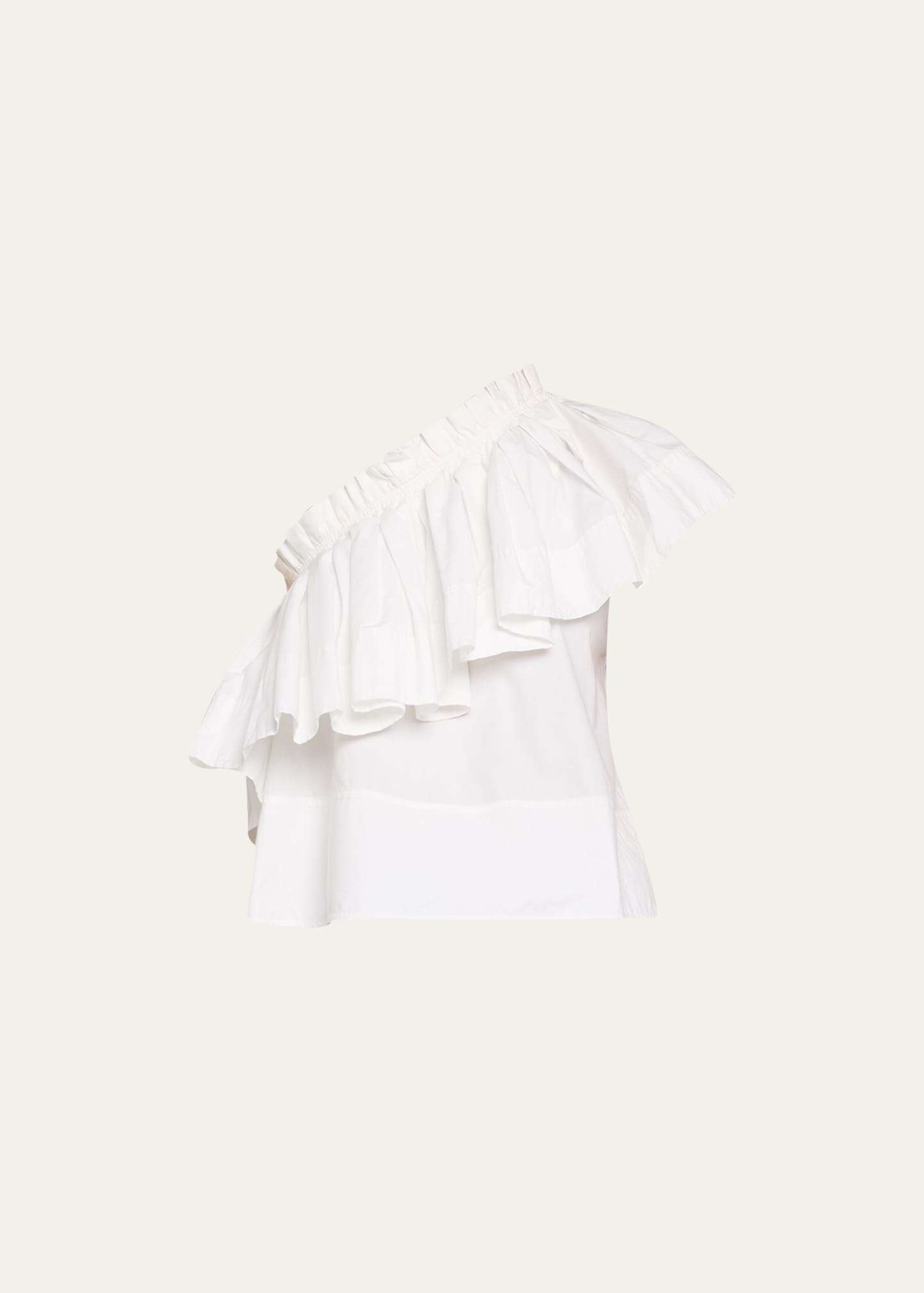 Shop A.l.c Pia Ruffle One-shoulder Top In White