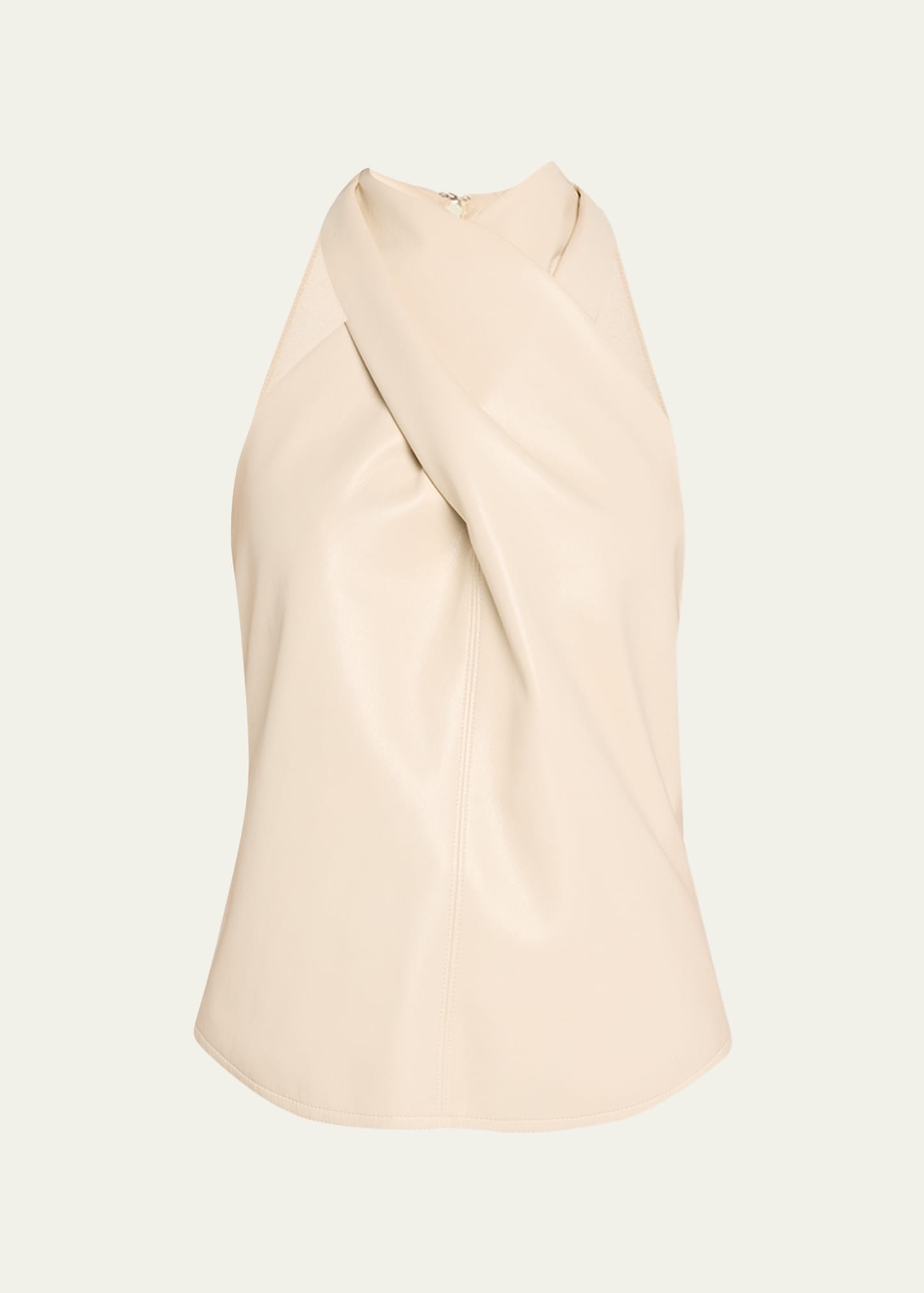 A.l.c Quinn Crisscross Faux-leather Top In Mirage