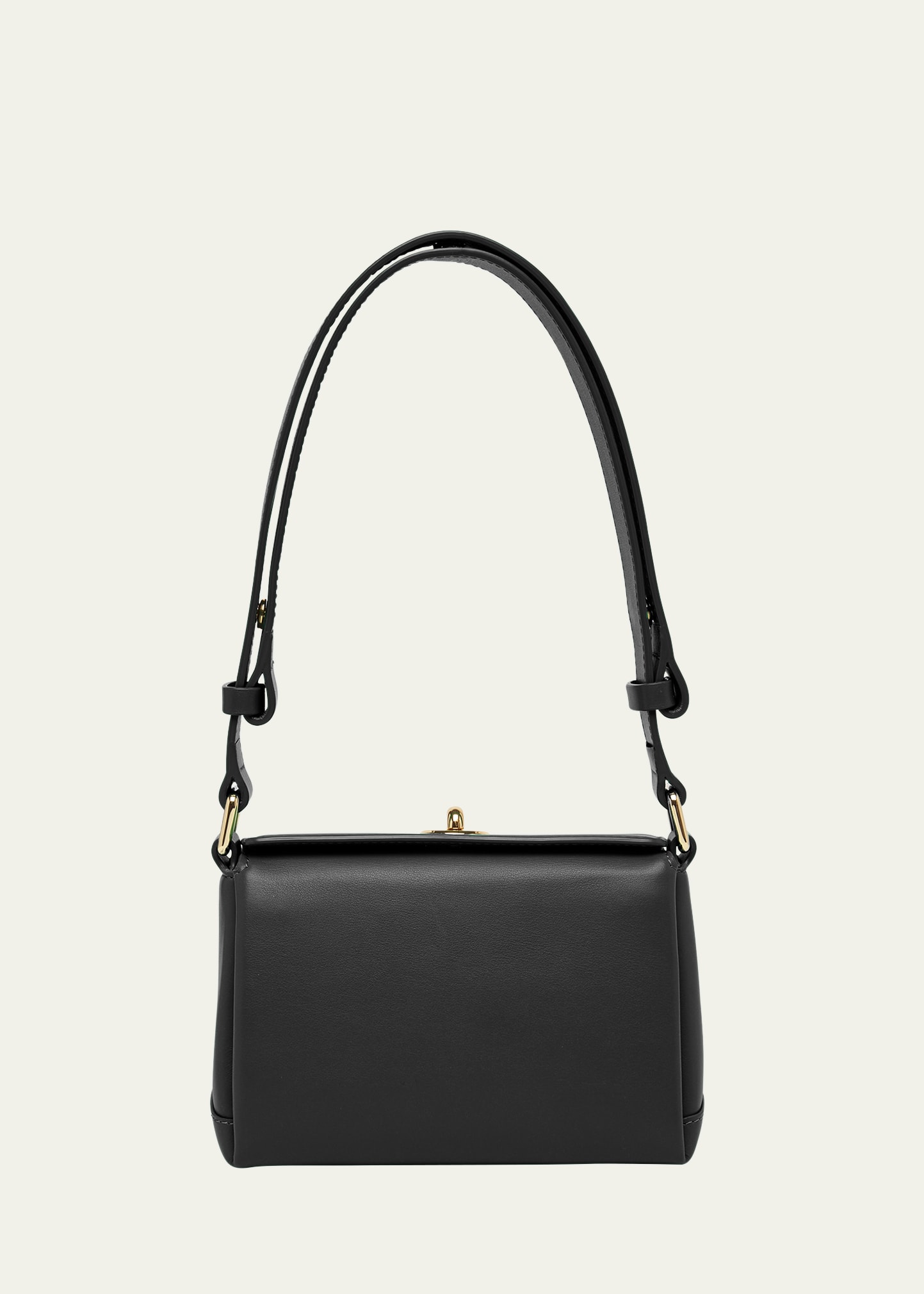 PLAN C MINI TURN-LOCK LEATHER SHOULDER BAG