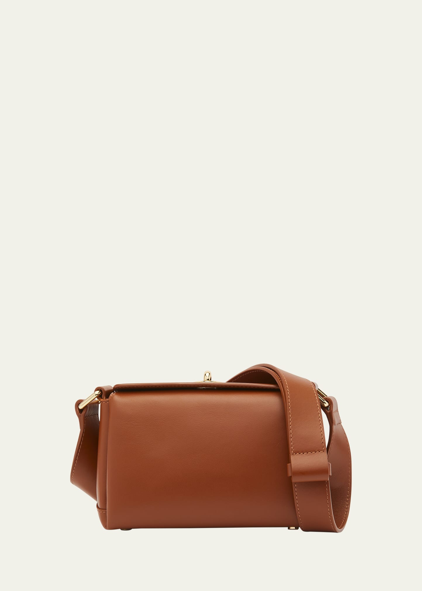 Shop Plan C Mini Turn-lock Leather Shoulder Bag In 00m61 Toasted