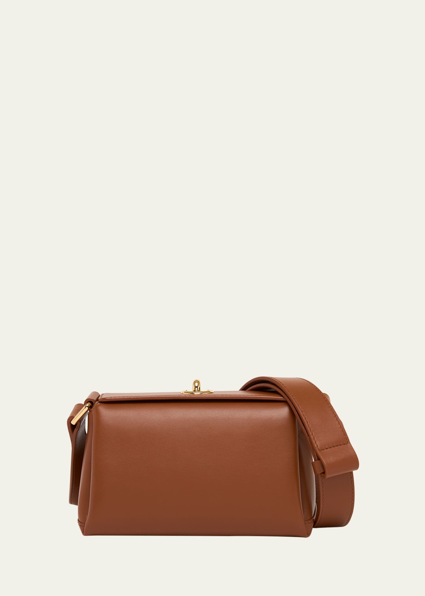 Plan C Mini Turn-lock Leather Shoulder Bag In 00m61 Toasted