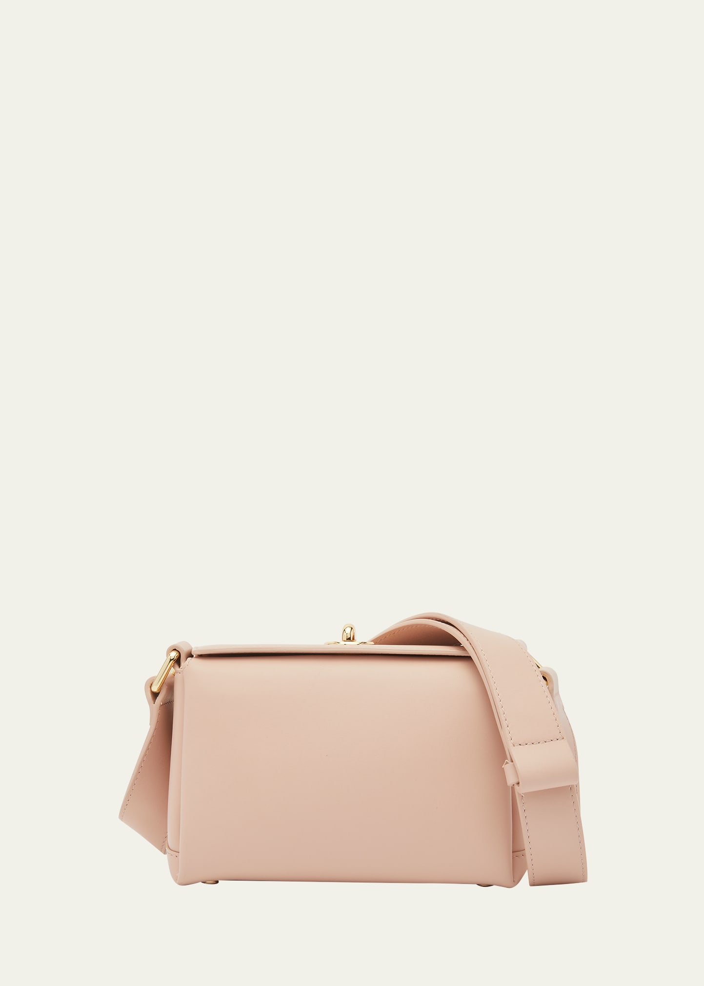 Plan C Mini Turn-lock Leather Shoulder Bag In 00r26 Sand Pink