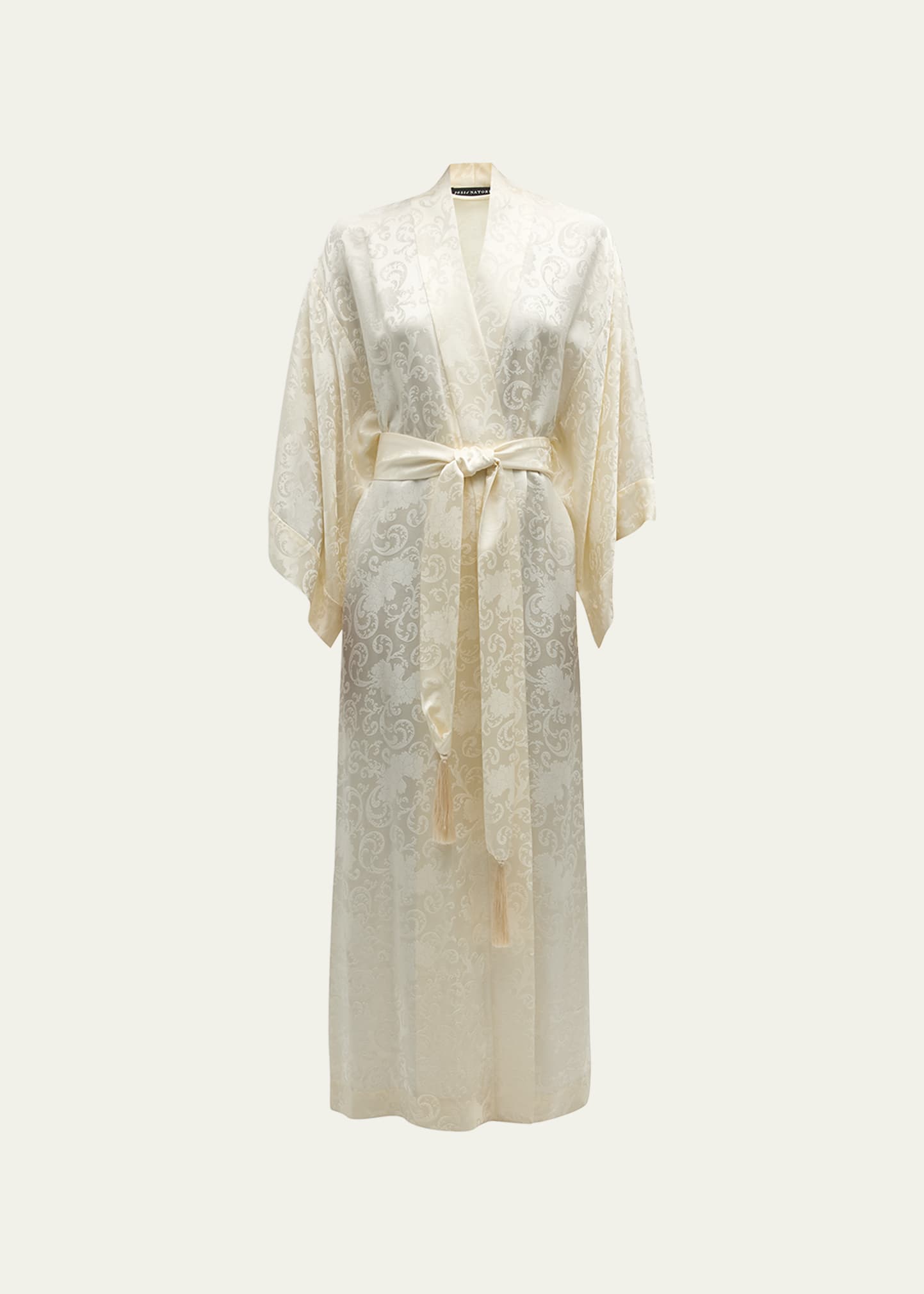 Ines Long Floral Jacquard Robe