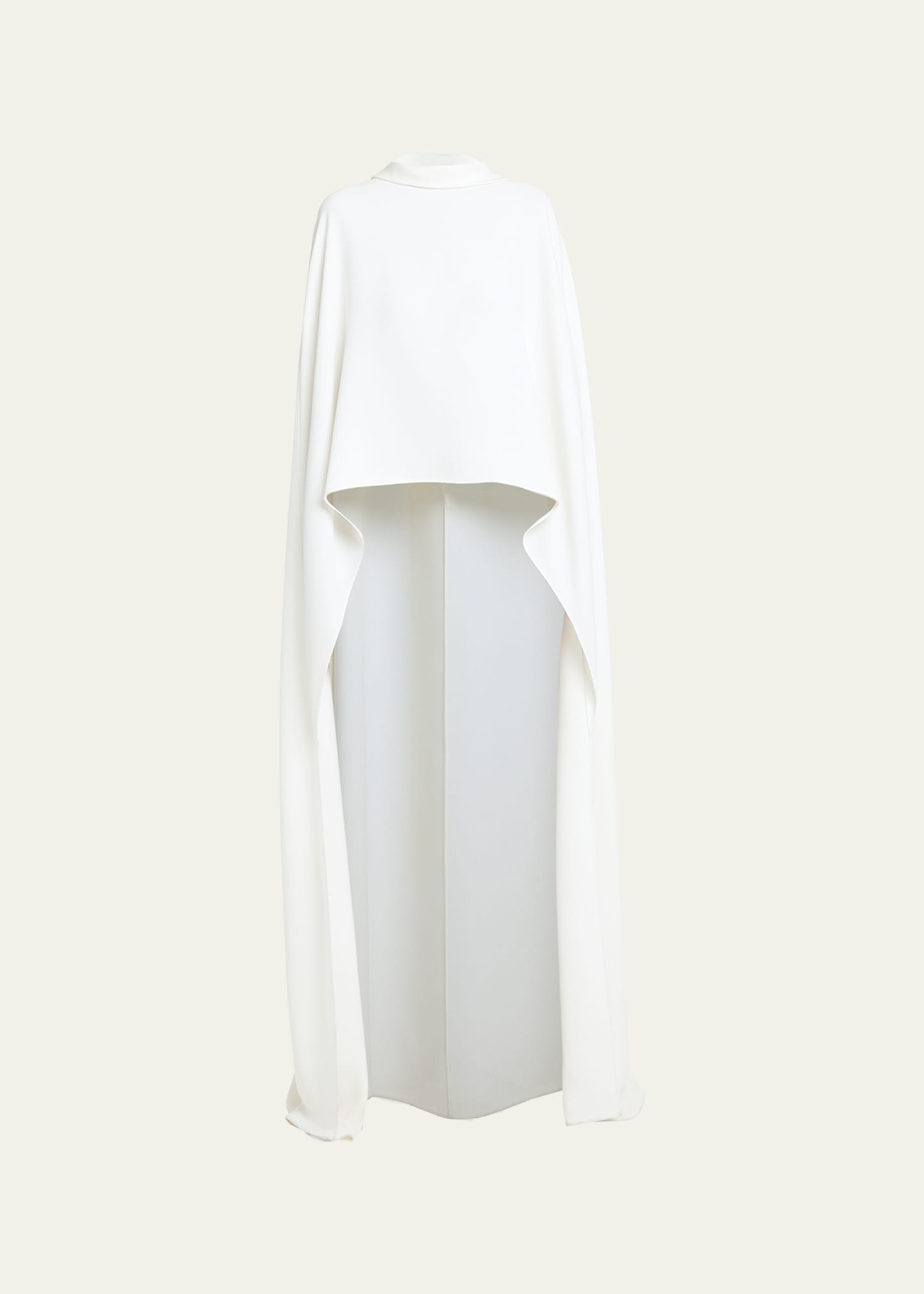 Flowy Long Cape Top with Tie Neck