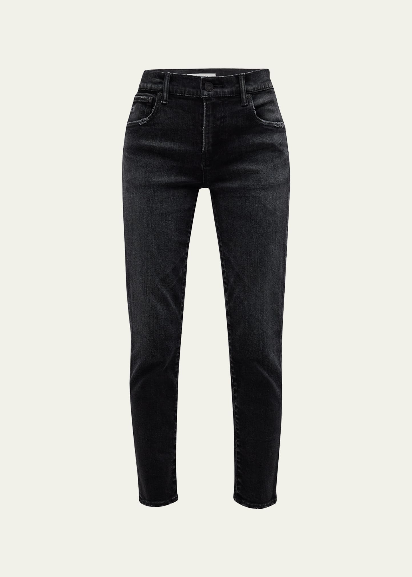 Moussy Vintage Bissell Skinny Ankle Jeans In Blk