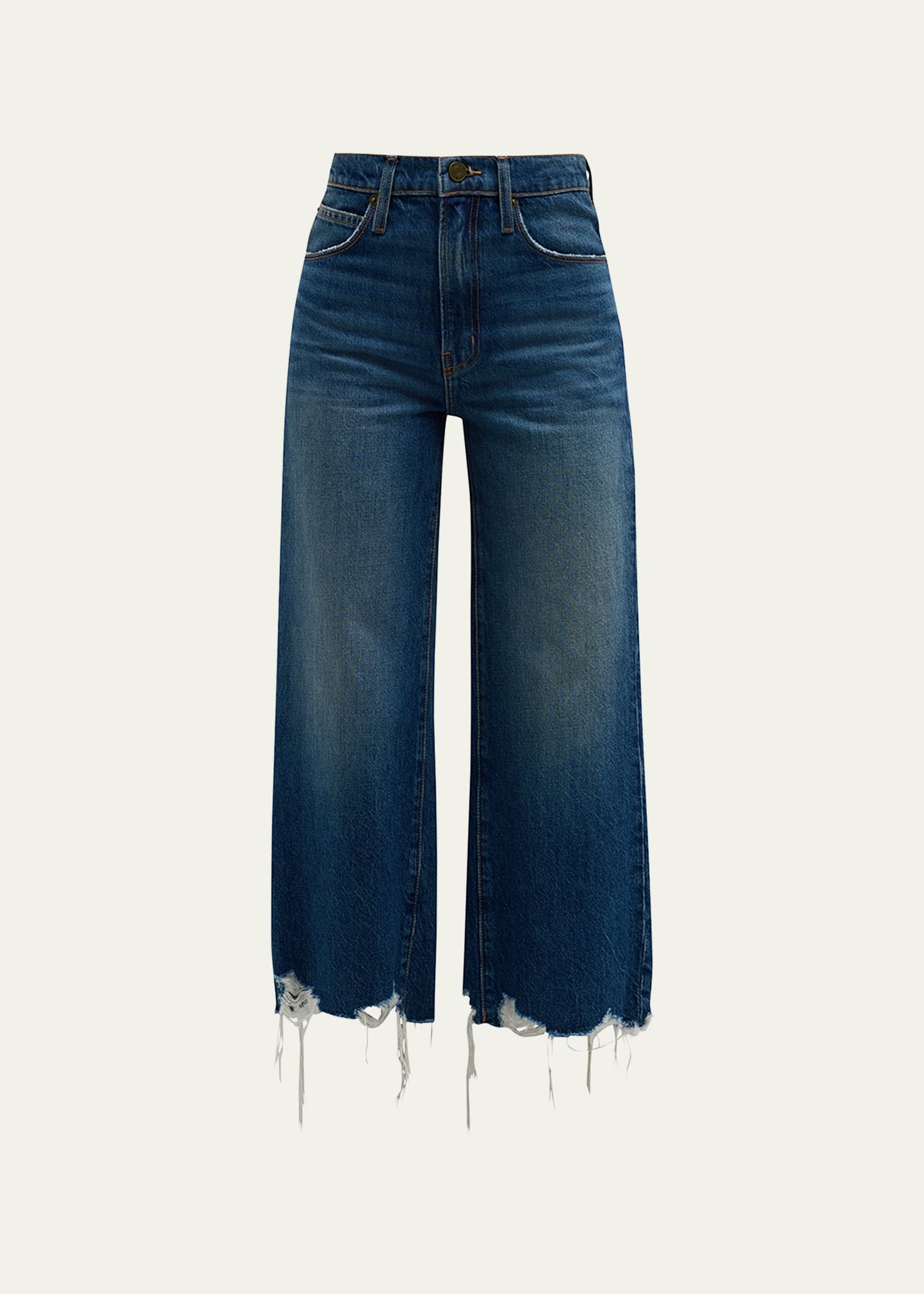 Shop Frame The Relaxed Straight Jeans In Beluga Modern Che