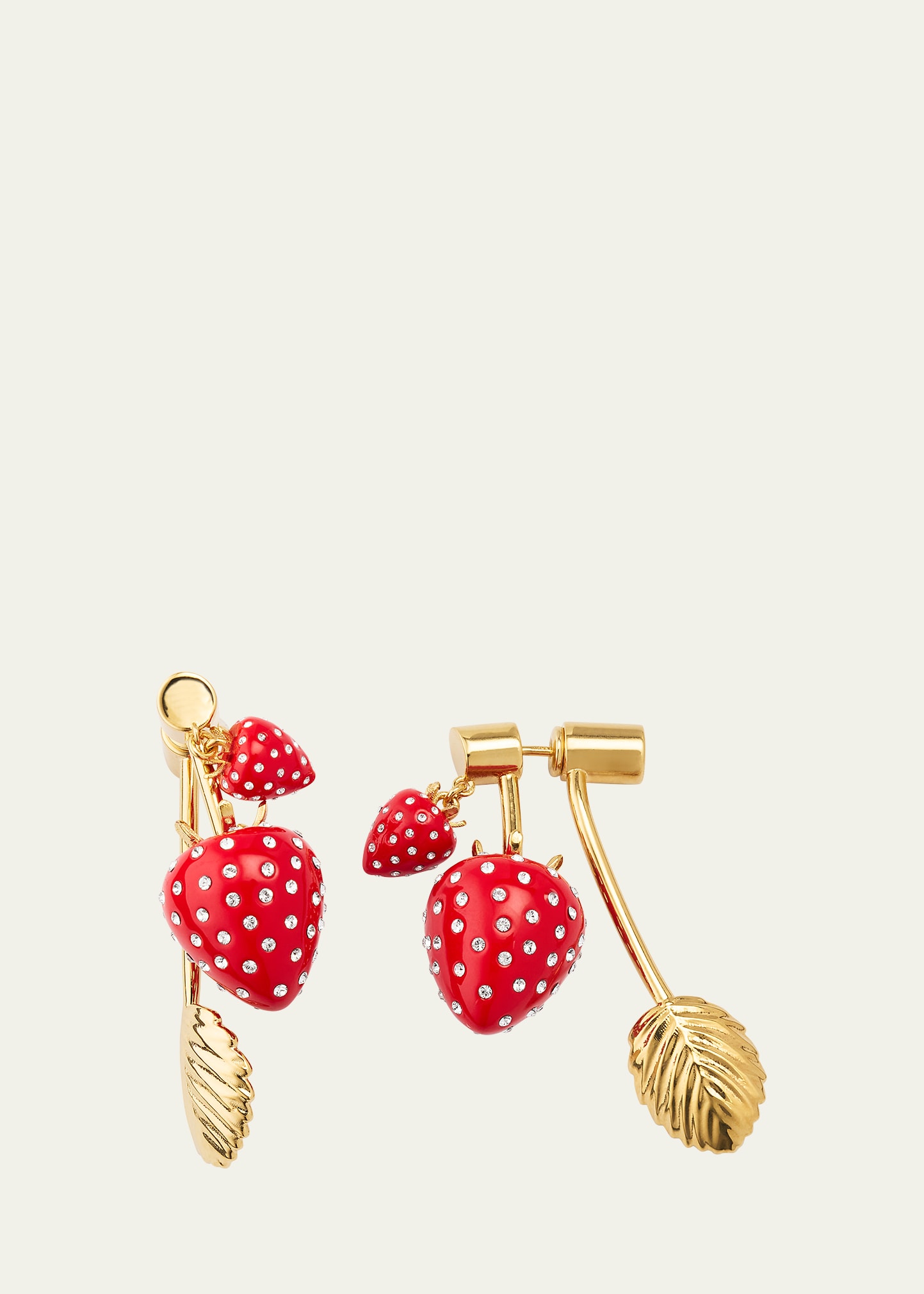 Oscar De La Renta Strawberry Earrings In Gold