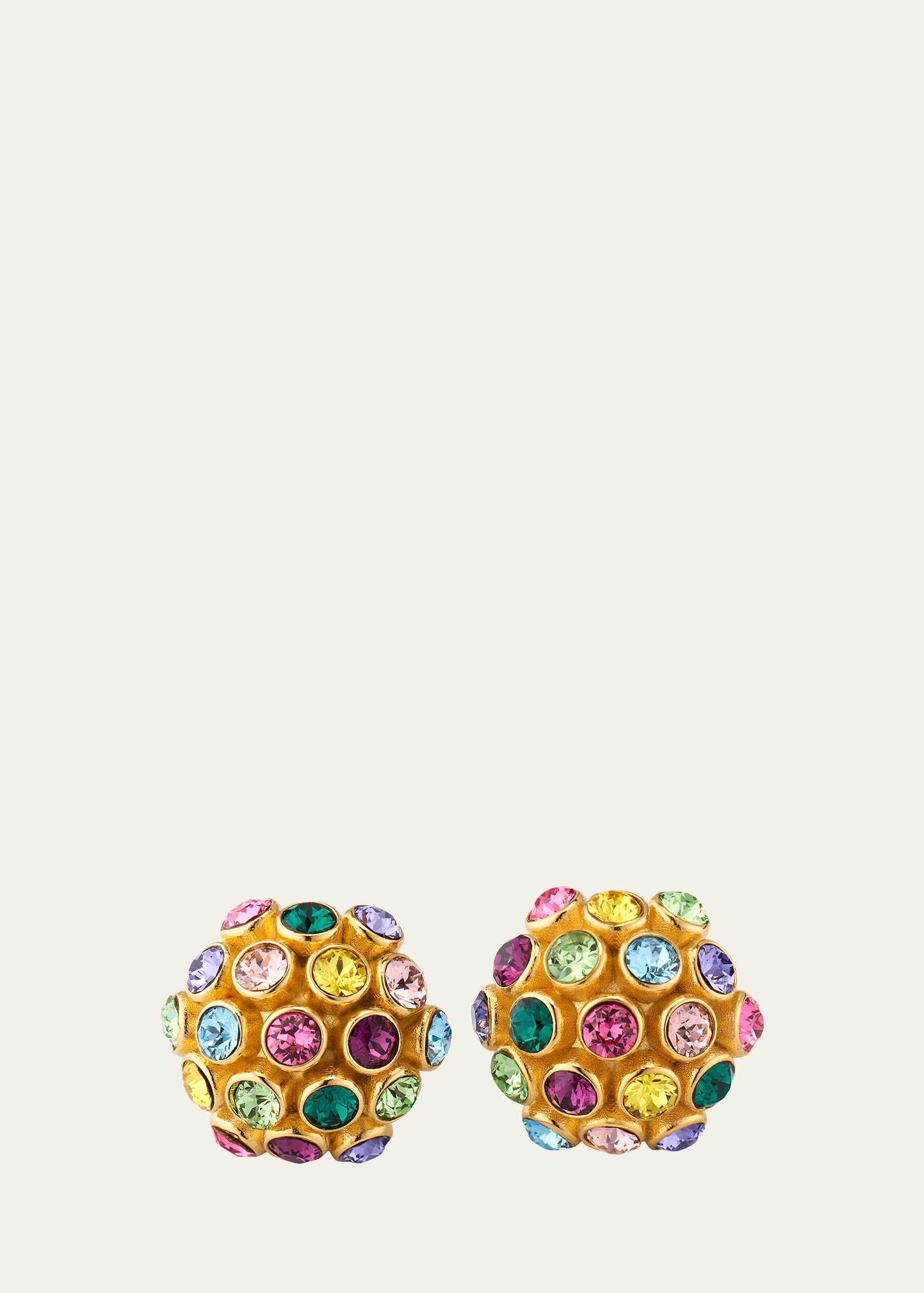 Oscar De La Renta Sputnik Stud Earrings In Blue Multi