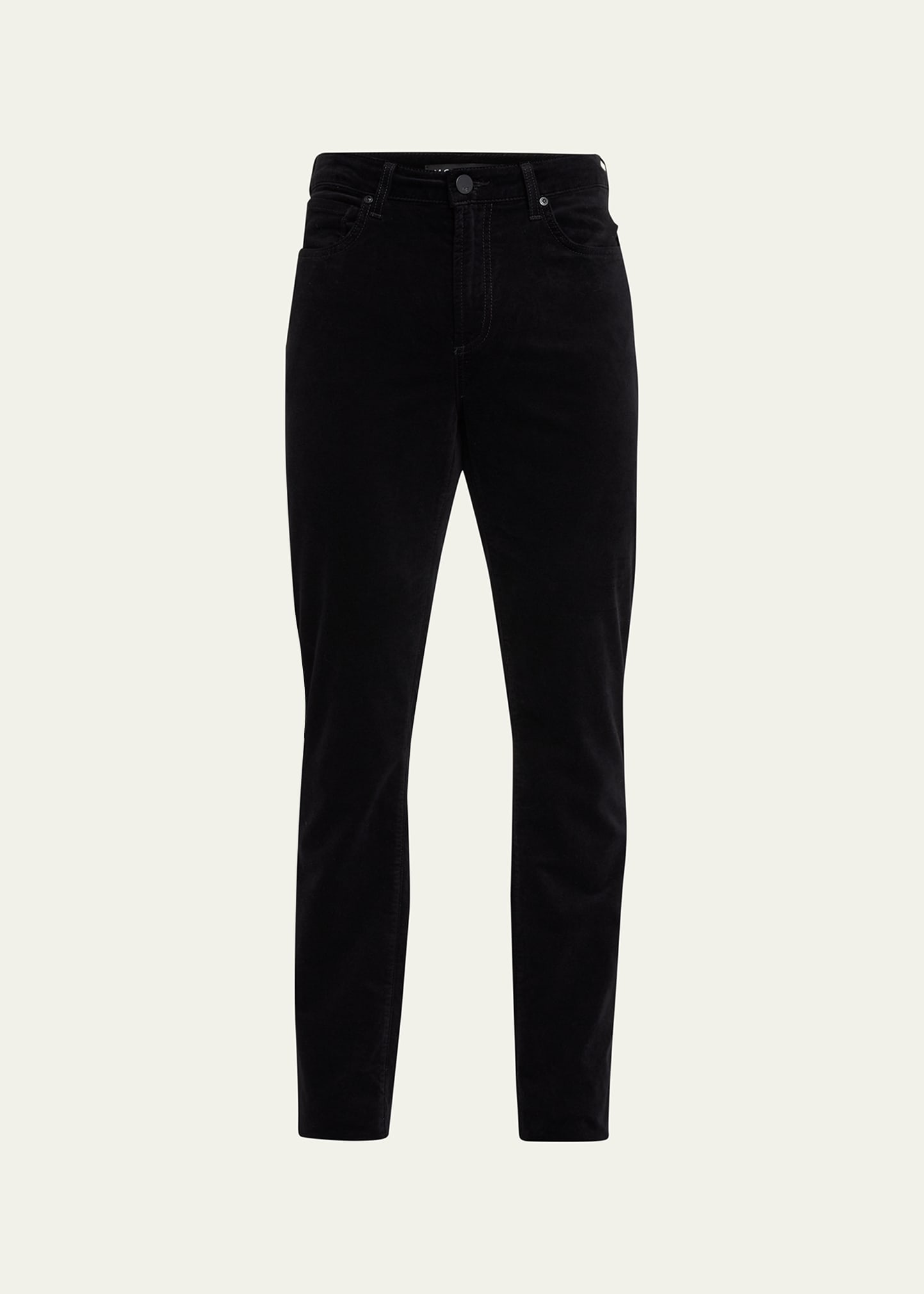 Monfrere Men's Brando Slim Velvet 5-pocket Pants In Velvet Noir