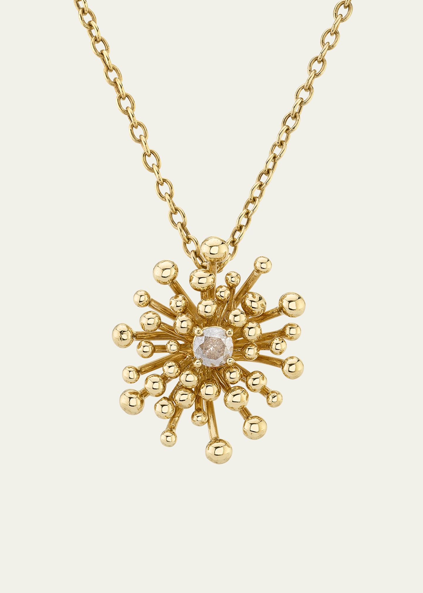 Vram Yellow Gold Nocturne Pendant Necklace With Gray Diamonds