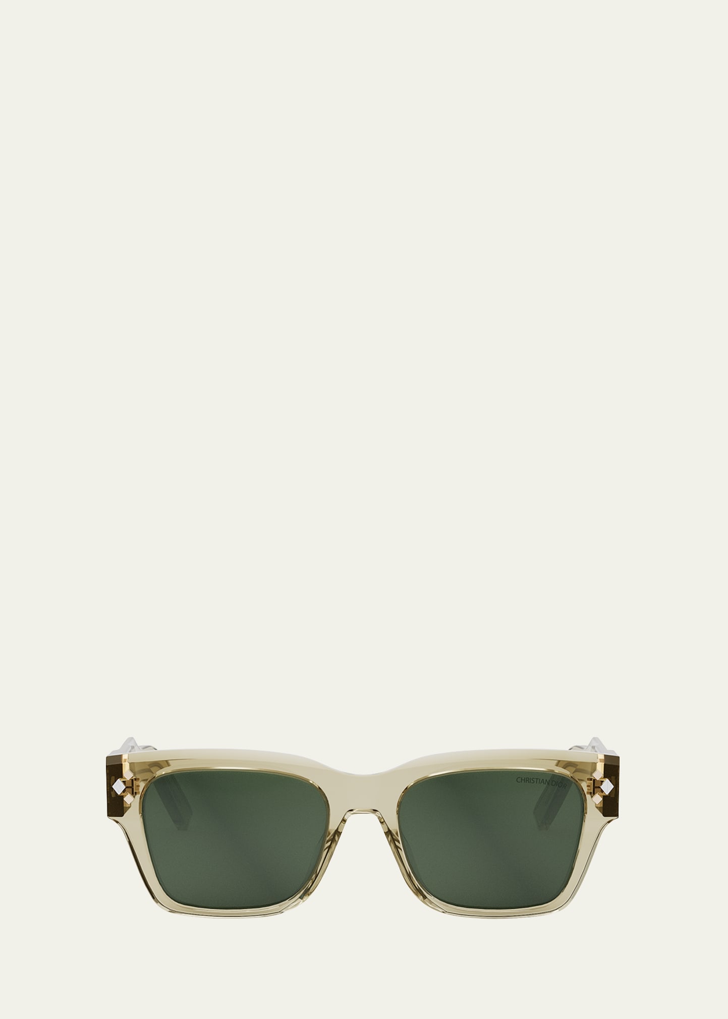 Dior Cd Diamond S2i Sunglasses In Shiny Beige/green