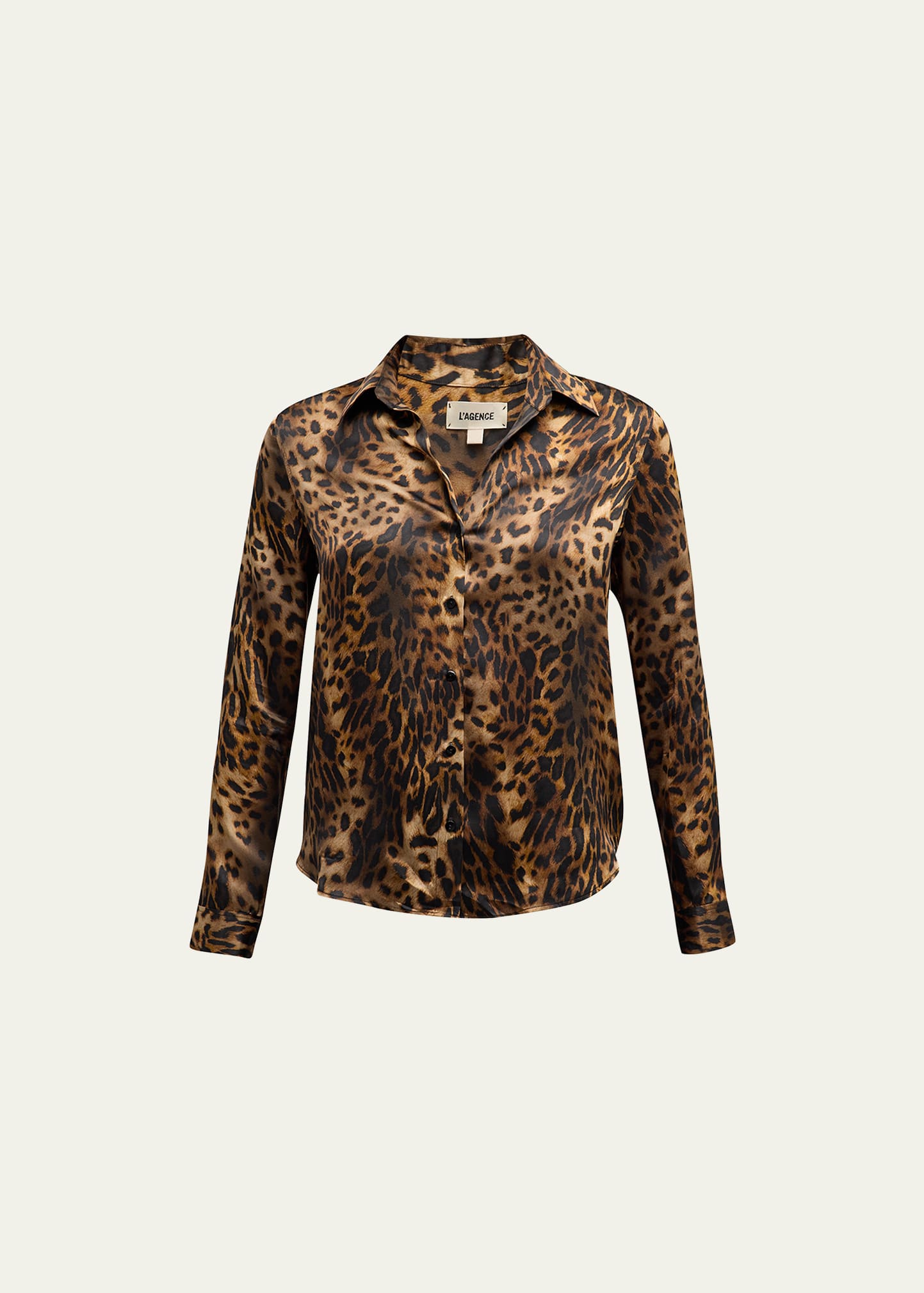 Good L'AGENCE leopard sheer blouse