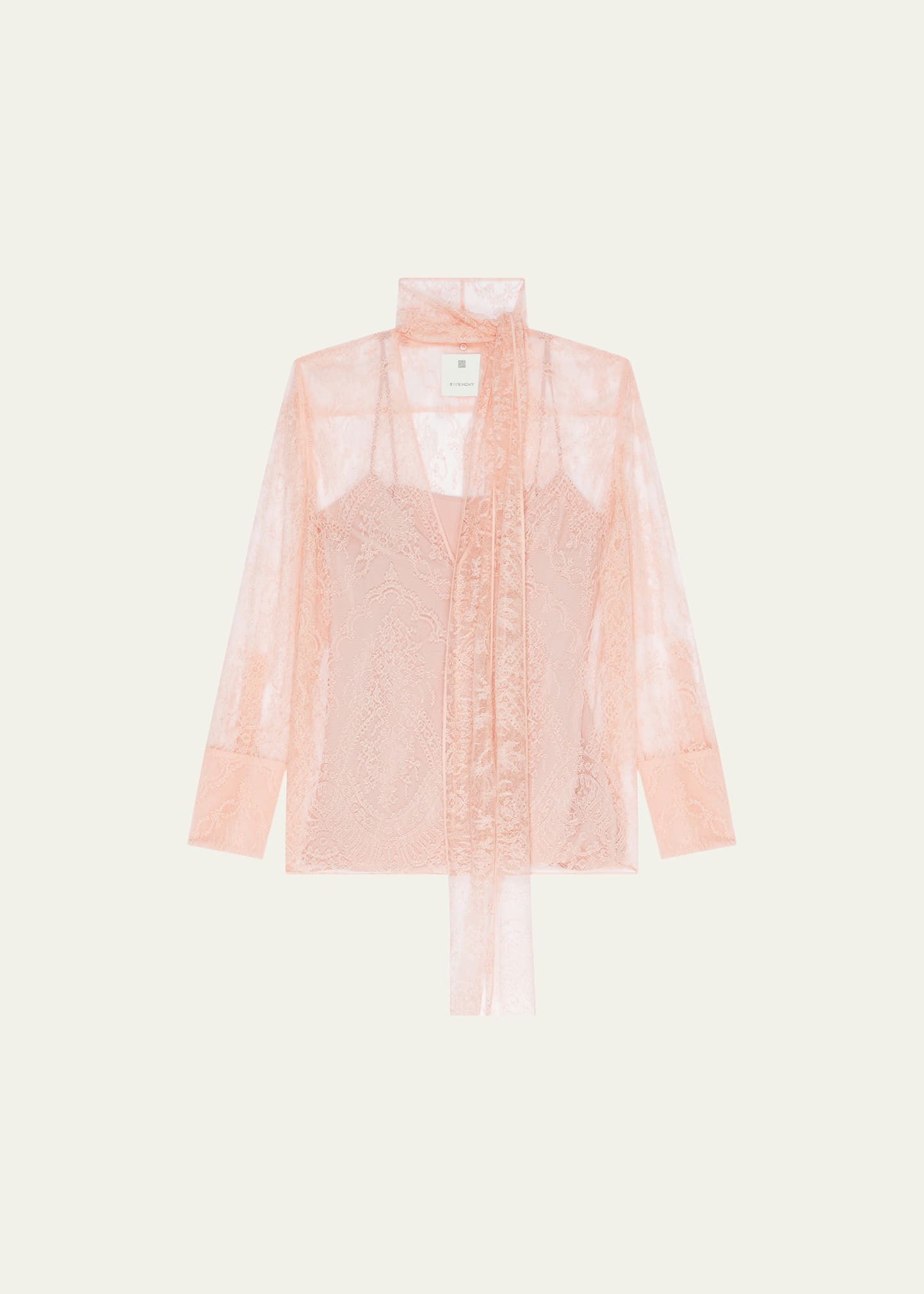 GIVENCHY LACE BLOUSE WITH NECK TIE
