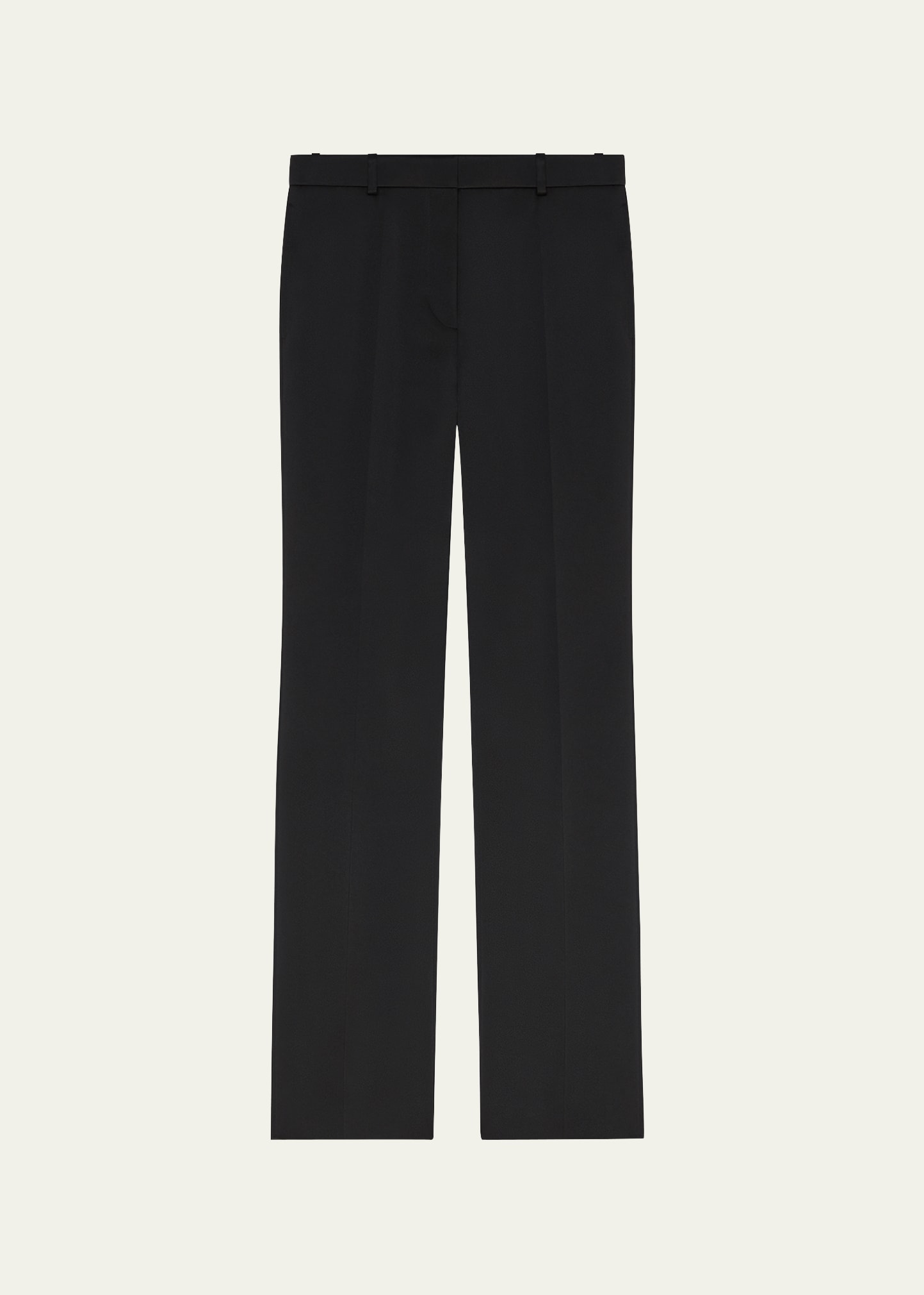 Shop Givenchy Satin Straight Leg Pants In Black
