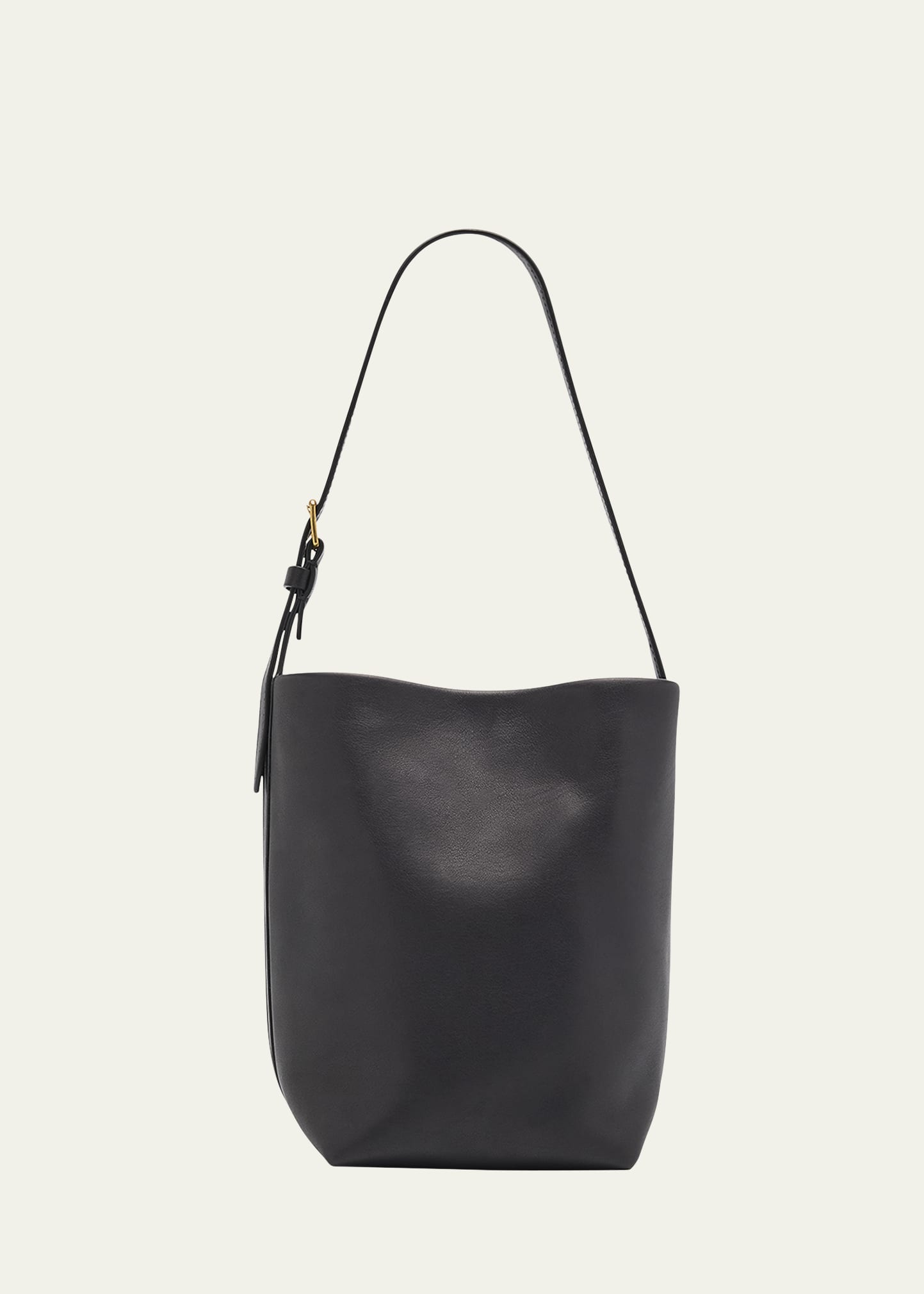 The Row Park Small Calfskin Tote Bag In Black