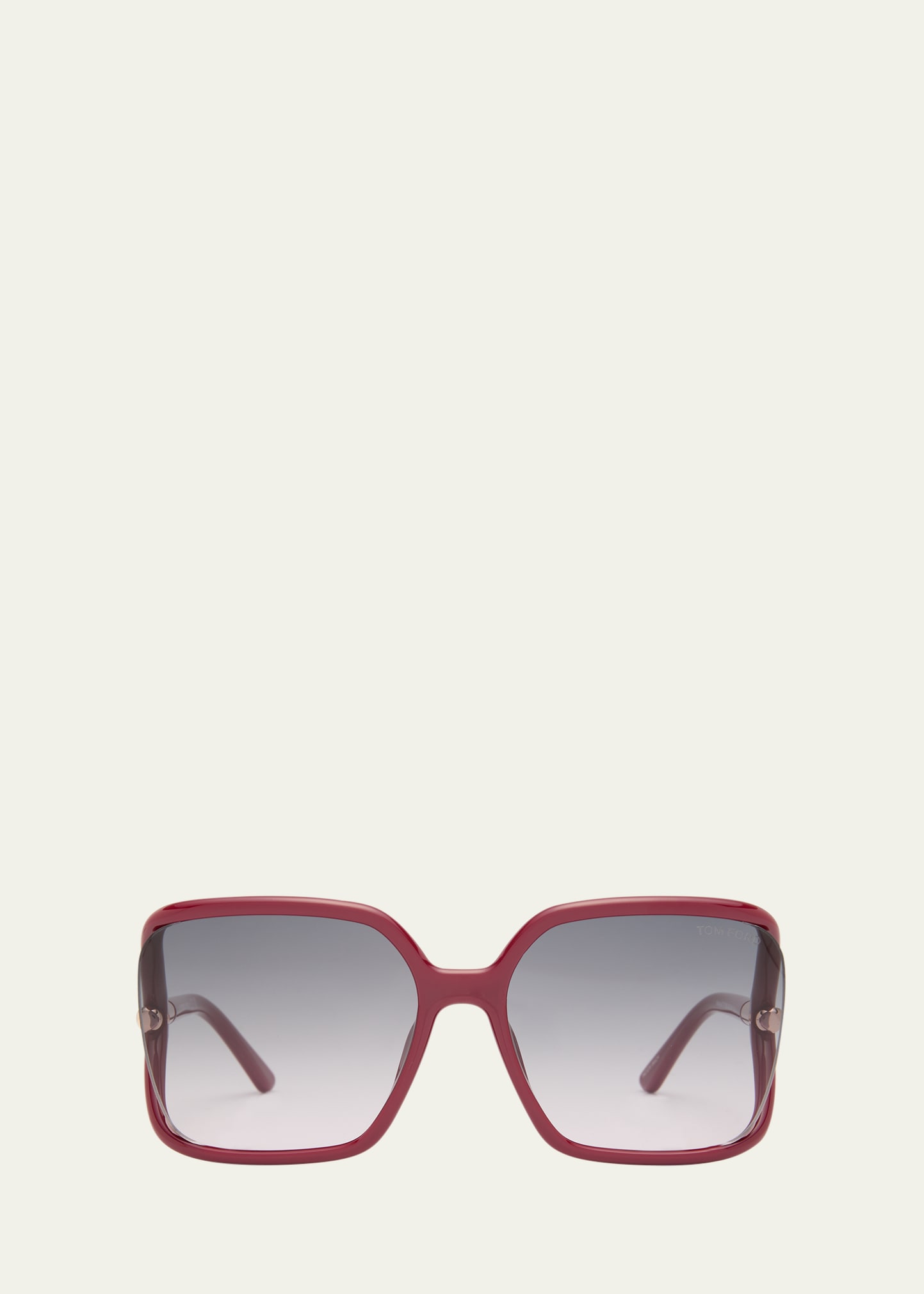 Tom Ford Marta Cut-out Metal & Acetate Butterfly Sunglasses In Burgundy