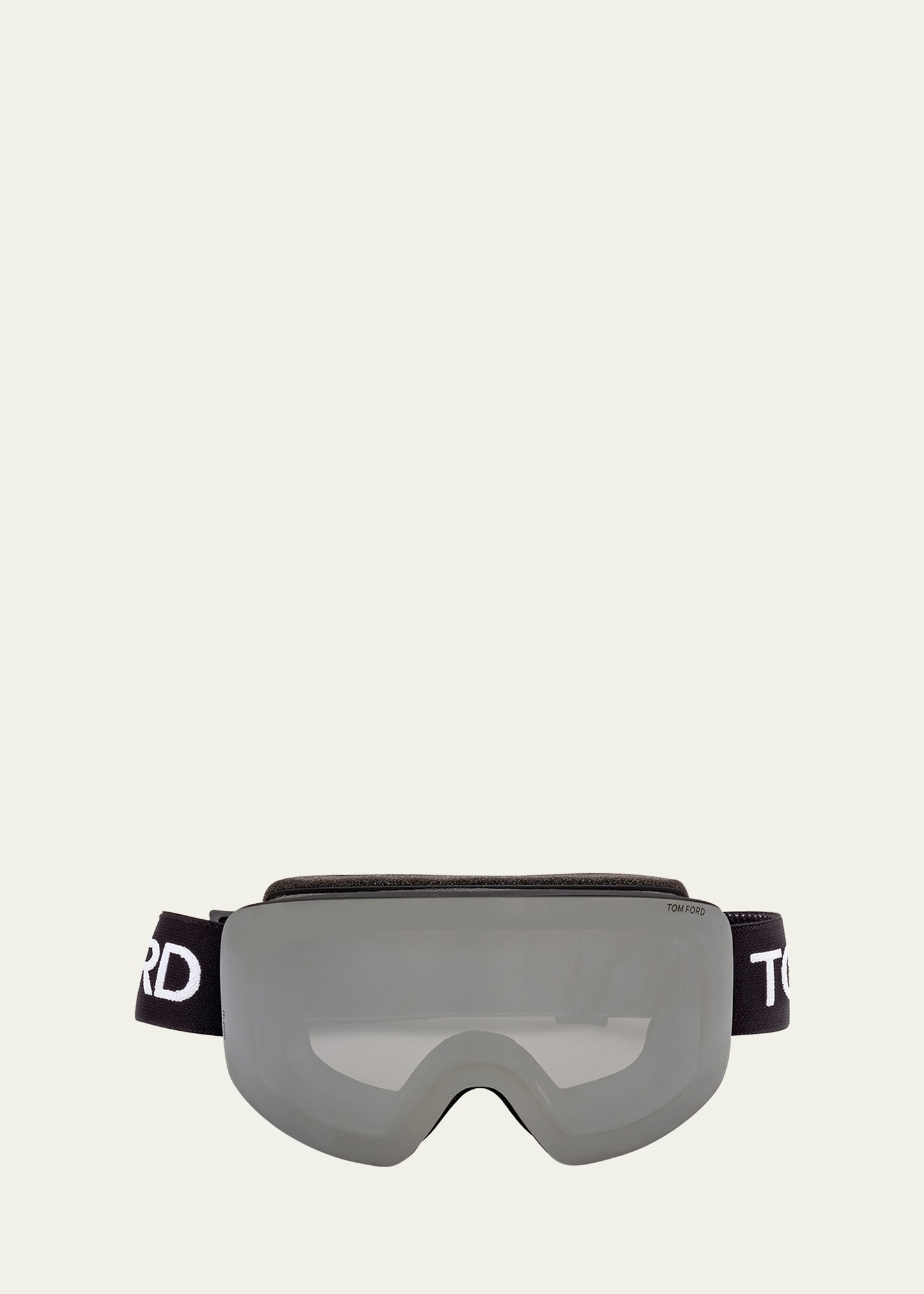 Shop Tom Ford Men's Acetate Shield Ski Goggles In Matte Black Photo