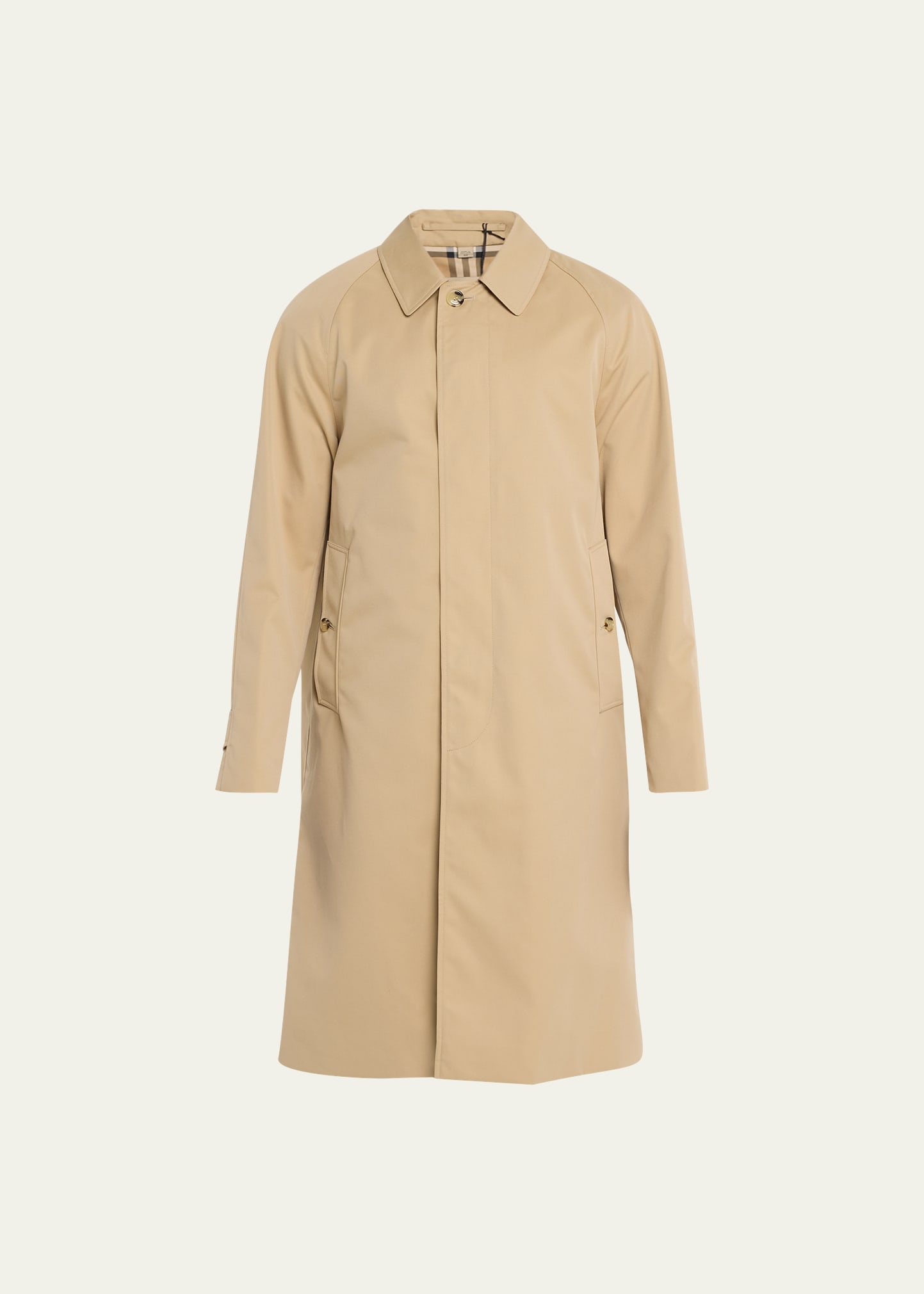 Burberry Cotton Gabardine Car Coat In Honey