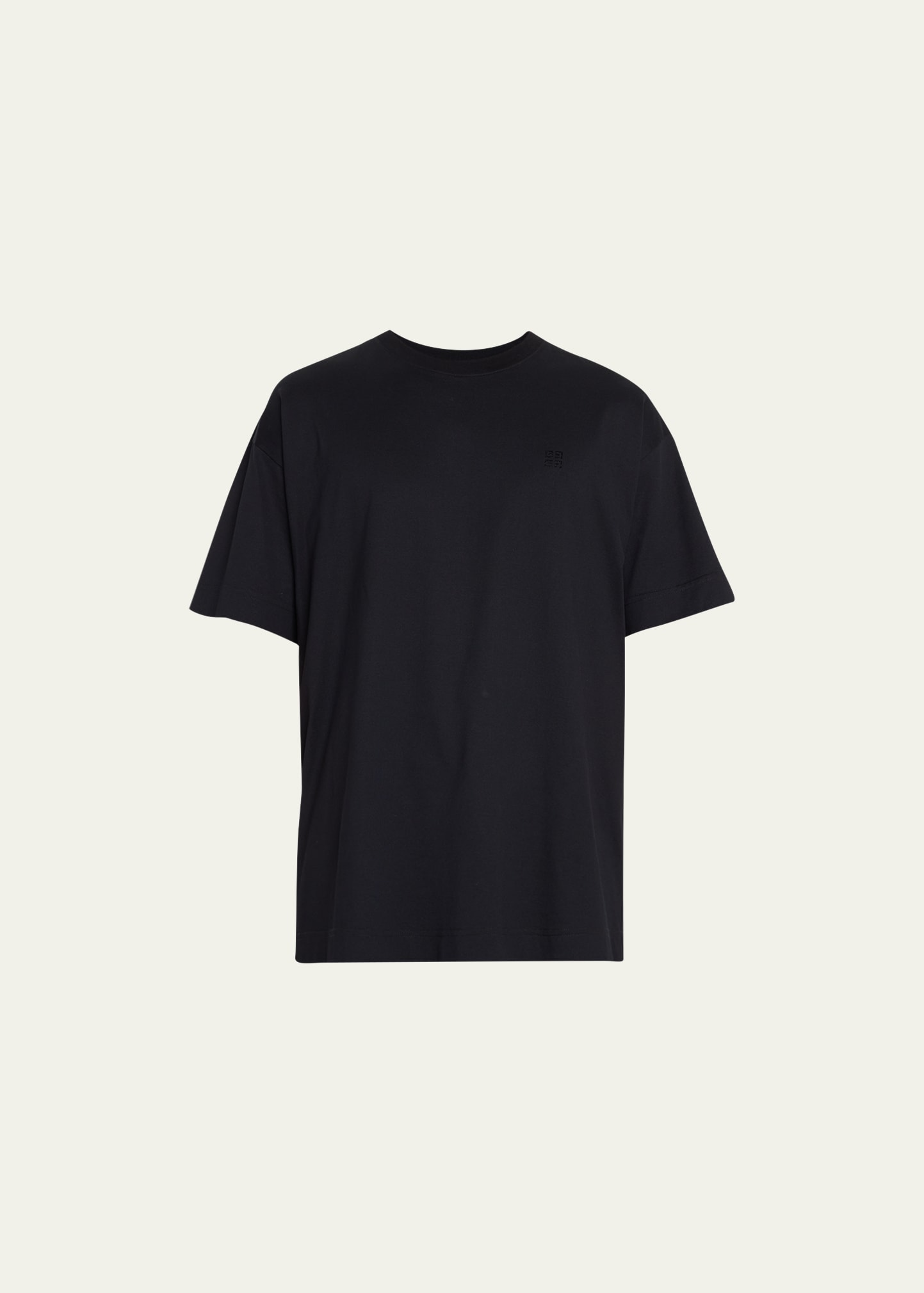 Givenchy Men's T-shirt With 4g Stud Embroidery In Black