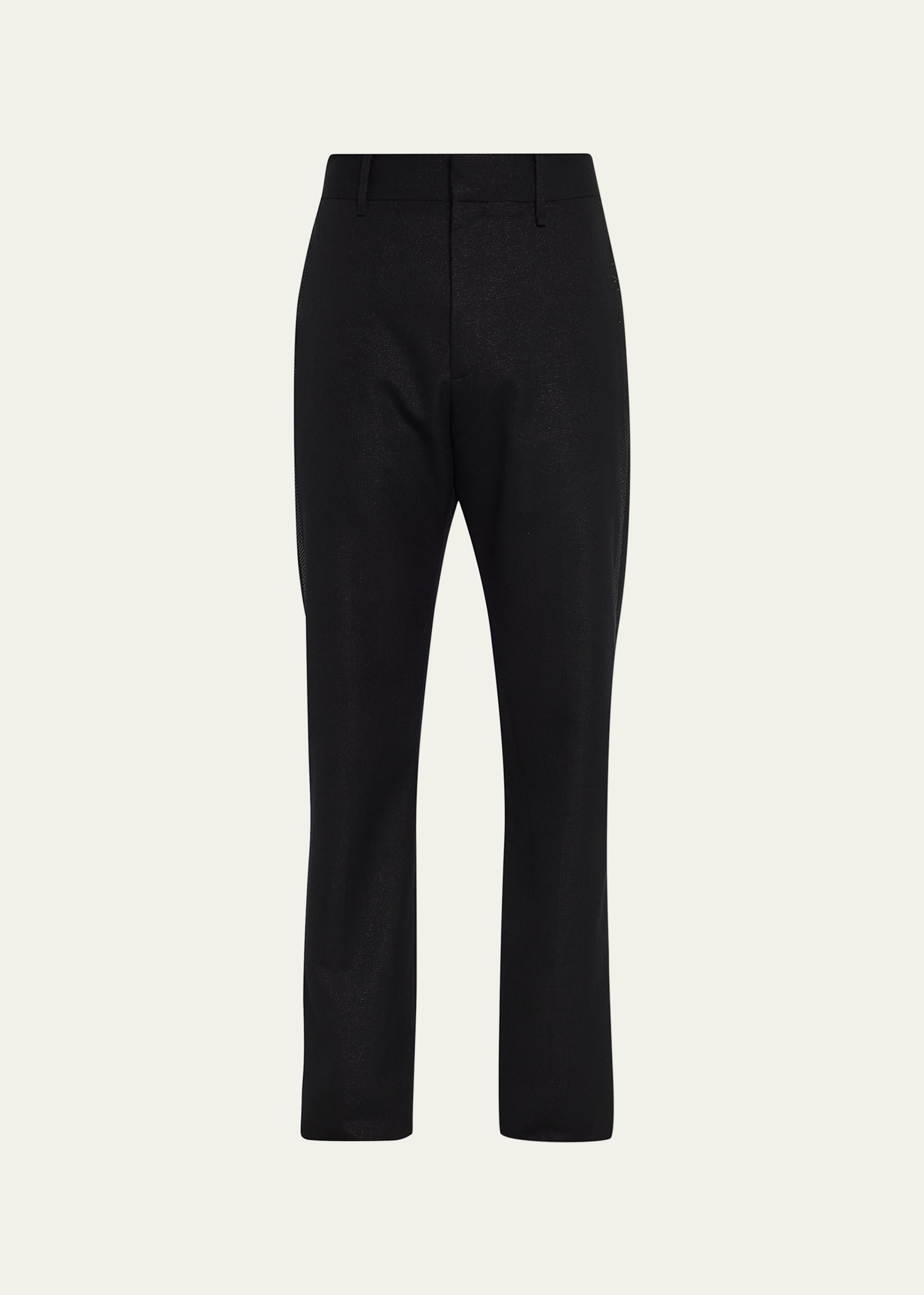 Givenchy Men's Wool Trousers With Side Crystal Embellishments In Black