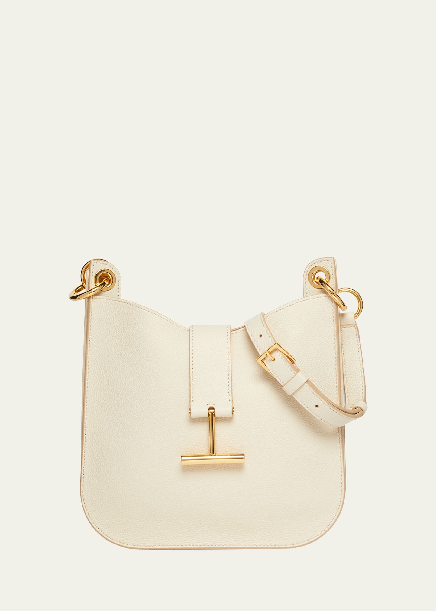 TOM FORD TARA SMALL HOBO CROSSBODY IN GRAINED LEATHER