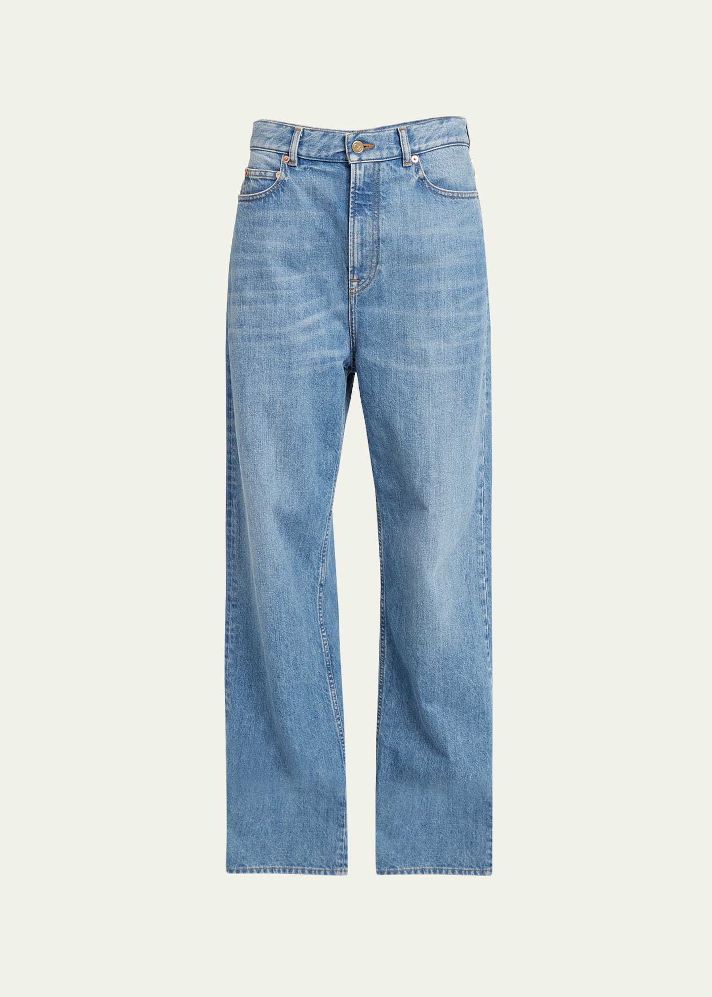 Valentino Straight-leg Jeans In Lt Denim