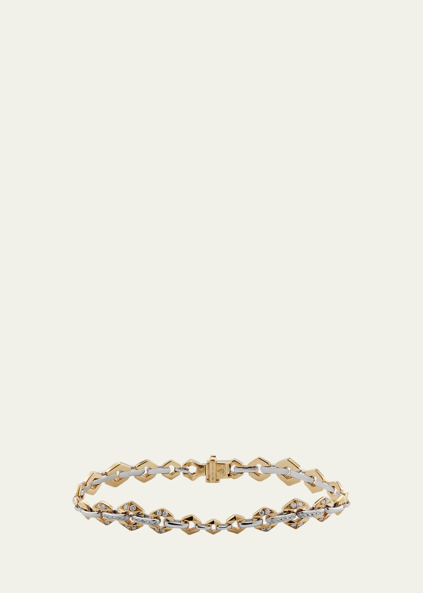18k Bicolor Gold Diamond Flow Bond Bracelet