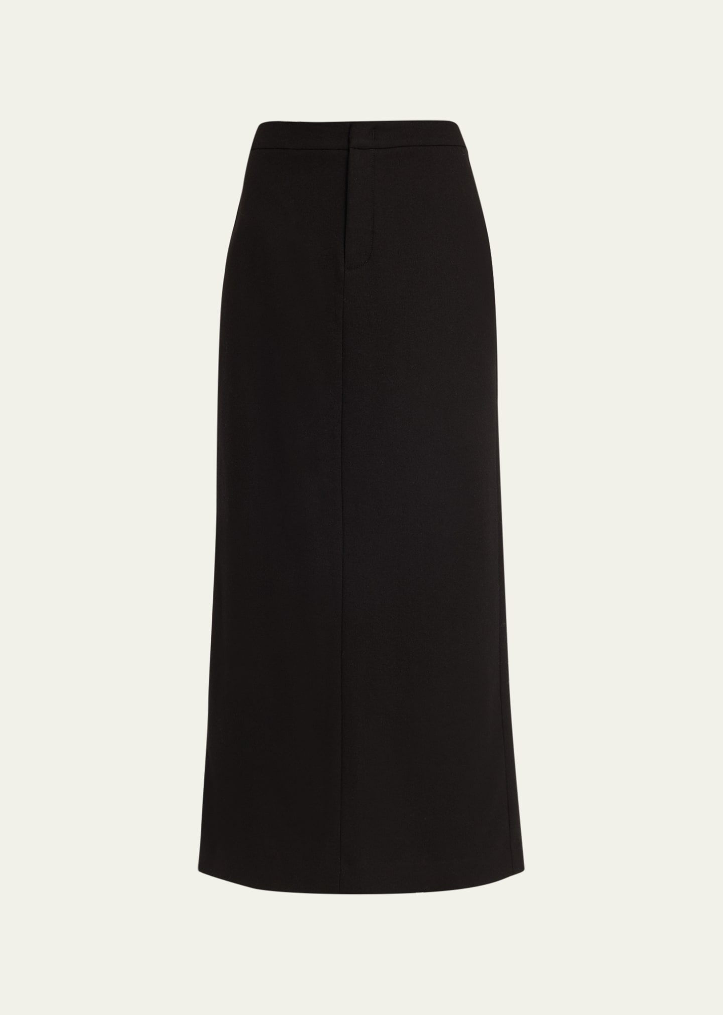 Shop Vince Brushed Flannel Maxi Skirt In Black