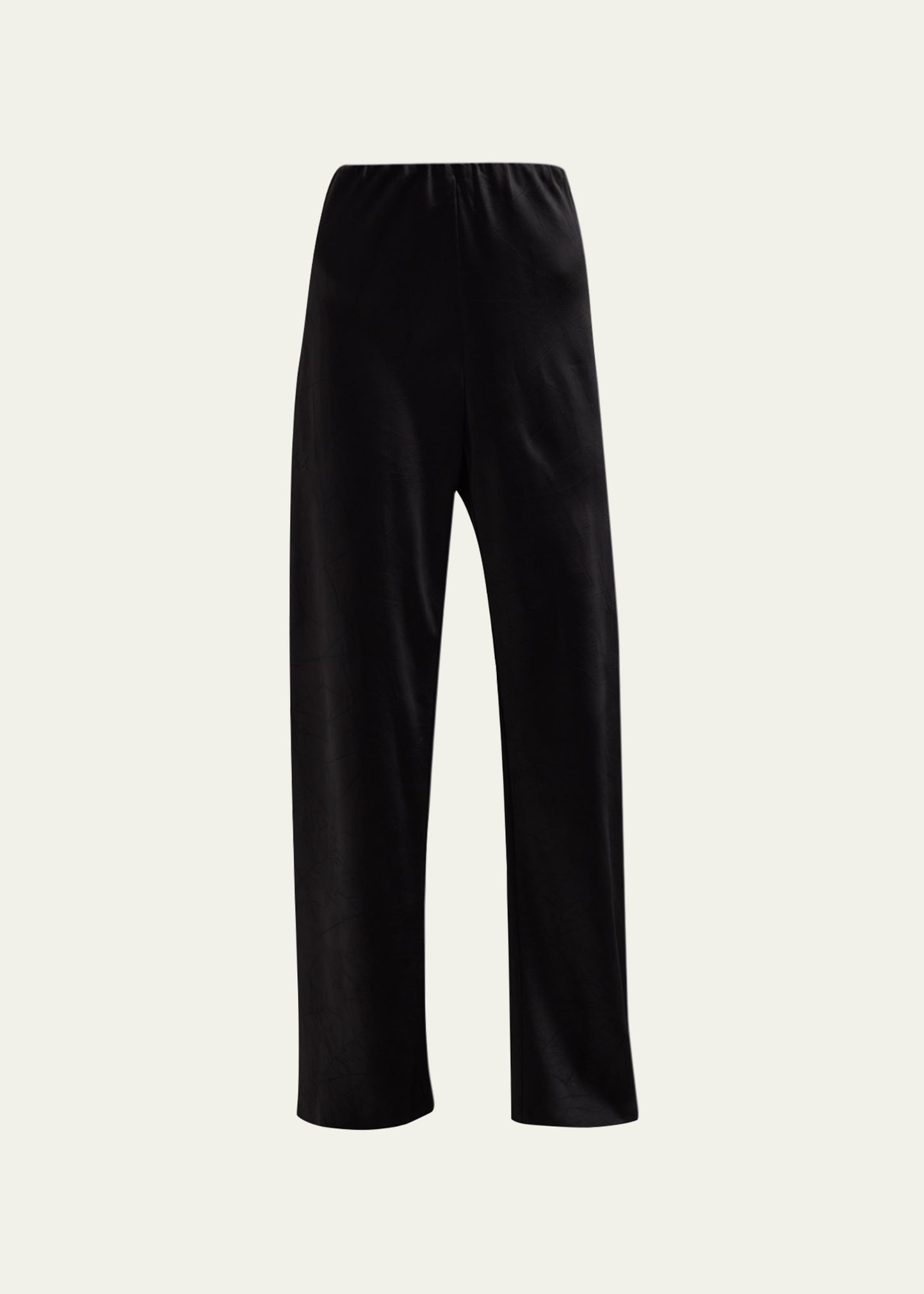 Shop Vince Fluid Bias-cut Crushed Satin Pants In Black