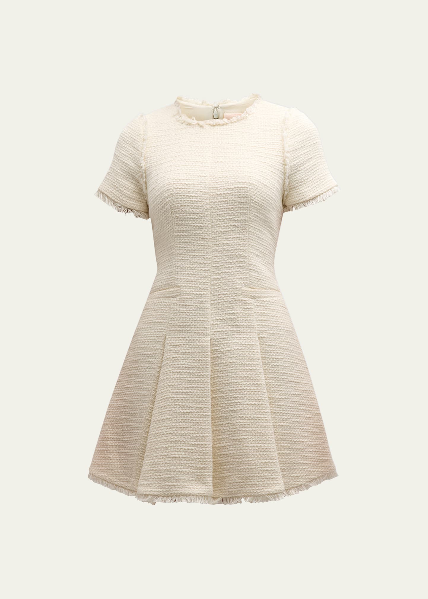 Nova Cotton Boucle Pleated Mini Dress