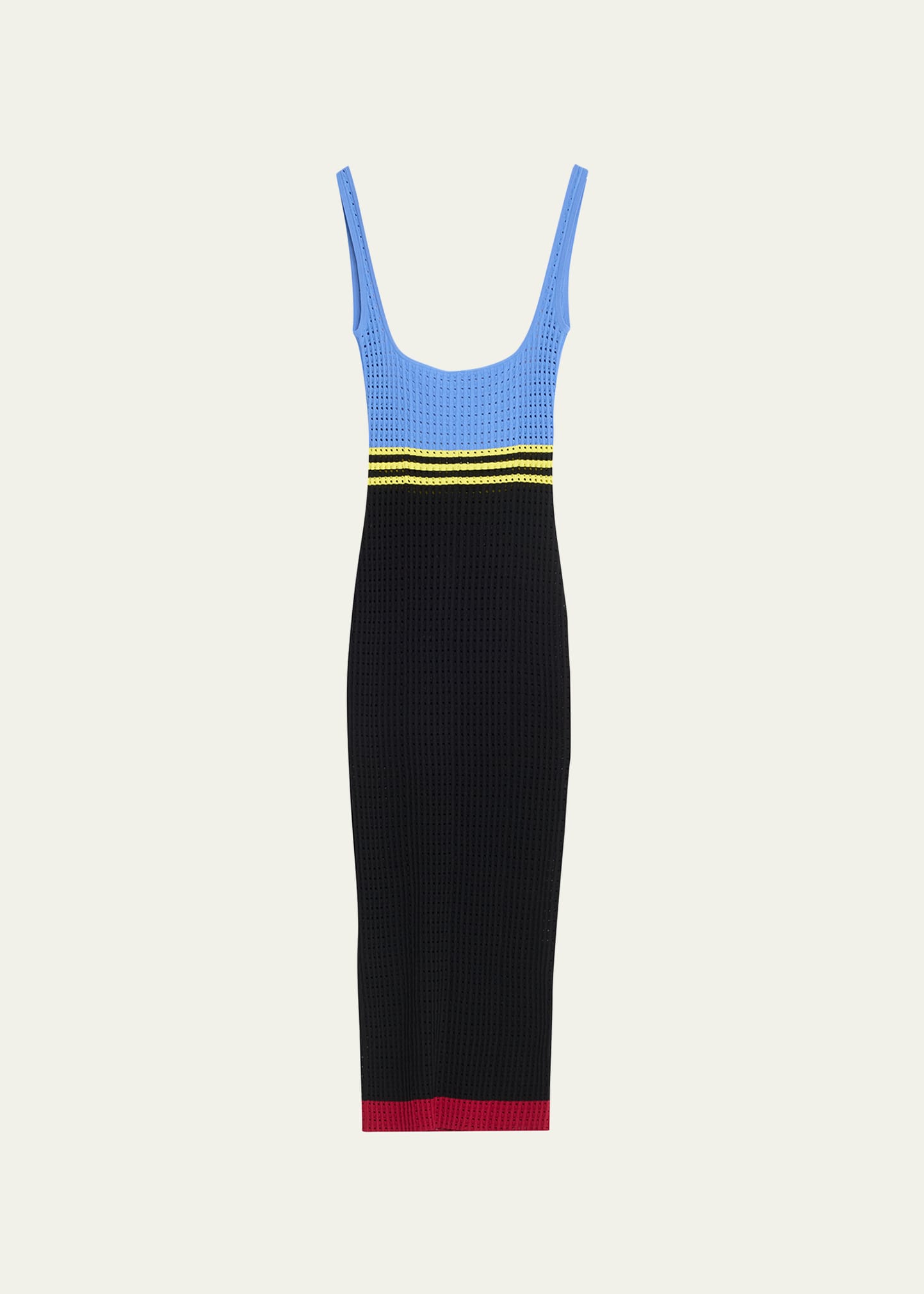 Paloma Knit Open-Back Midi Tank Dress