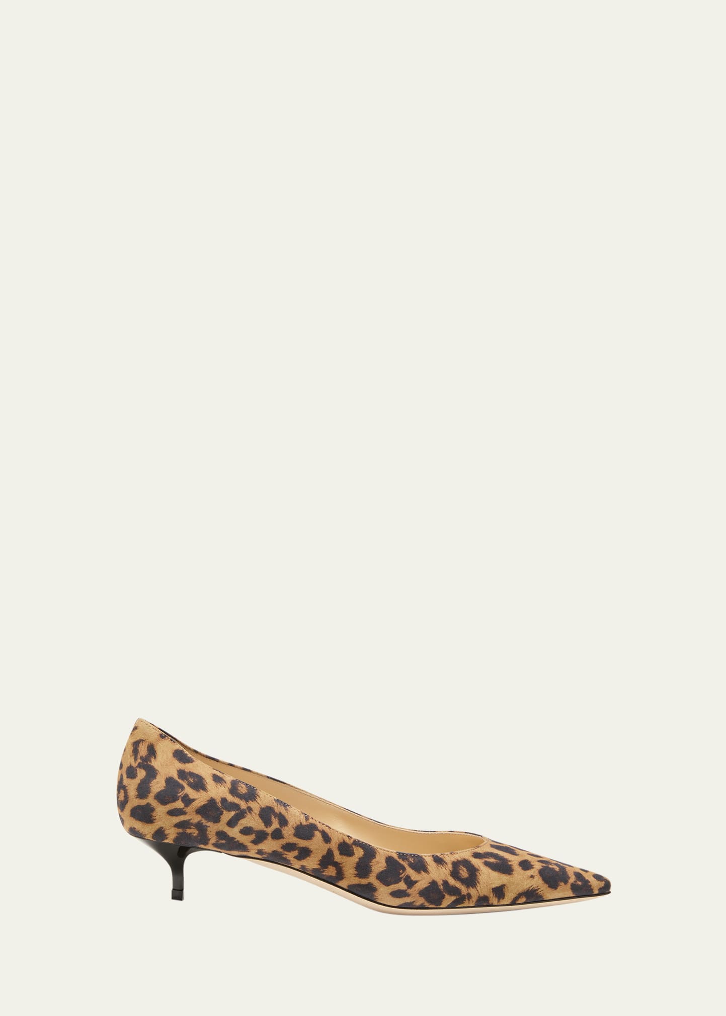 Jimmy Choo Amelia Leopard Kitten-heel Pumps In Natural Mix