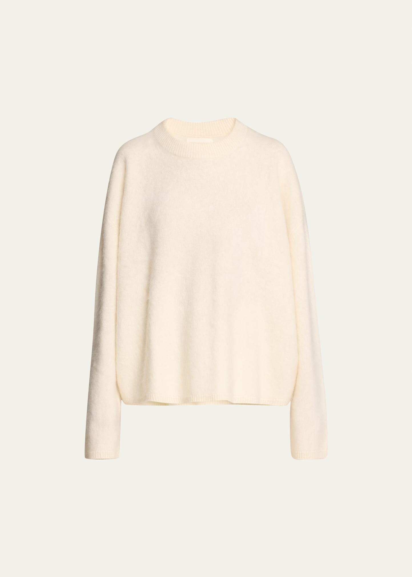 Lisa Yang Natalia Cashmere Drop-shoulder Sweater In Cream Brushed