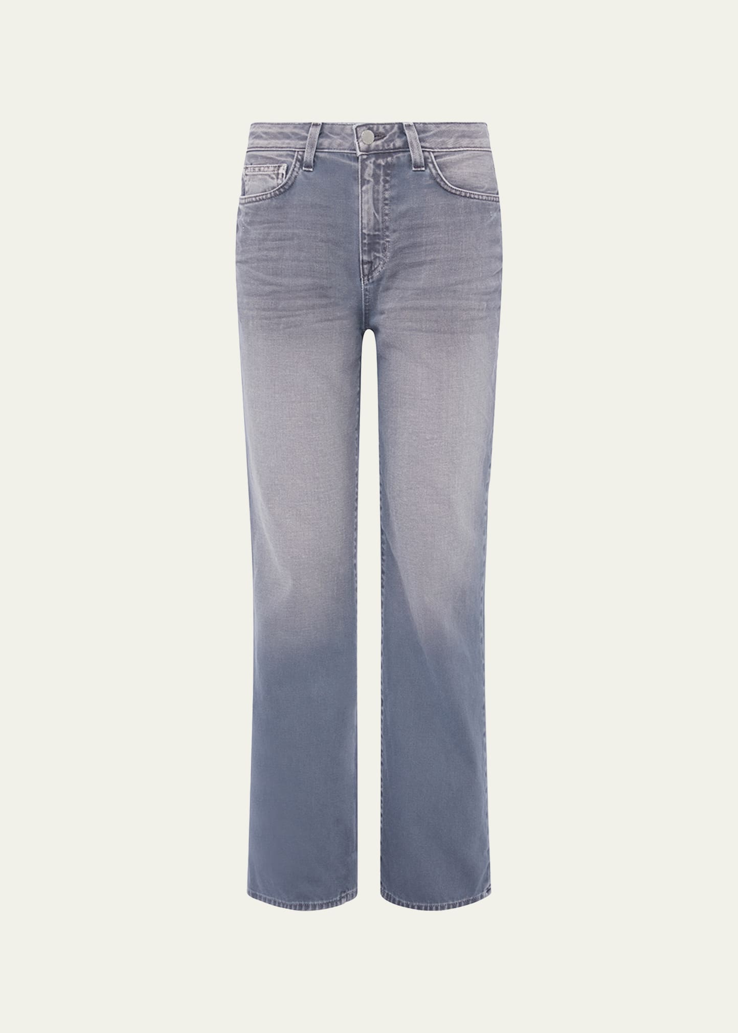 L Agence Jones High Waist Stovepipe Straight Leg Jeans In Cool Grey