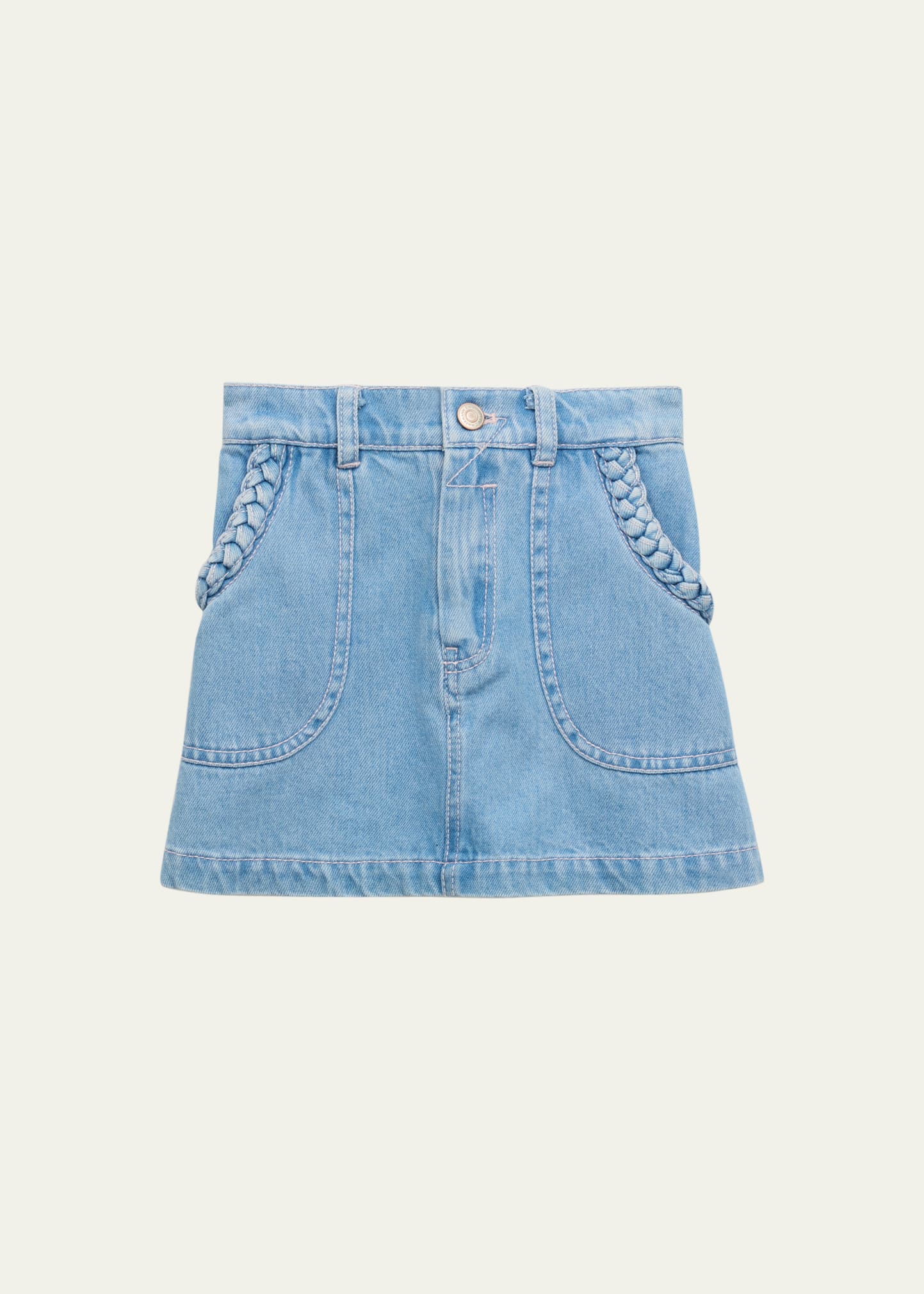 Girl's August Denim A-Line Skirt, Size 1-12