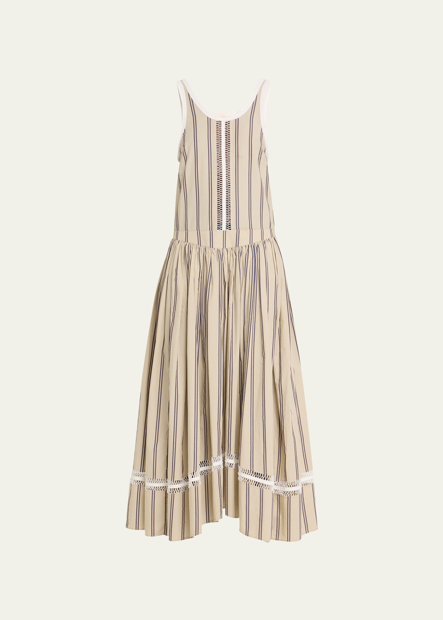 Diotima Pocomania Stitched Maxi Dress In Ecru Multi