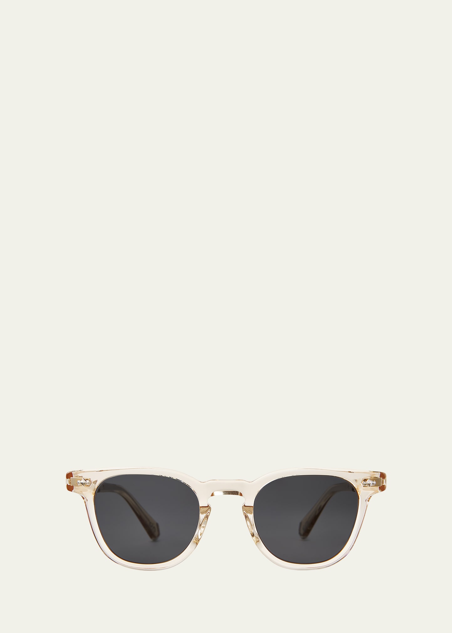 Shop Mr Leight Men's Dean Acetate-titanium Square Sunglasses In Chandelier-platin